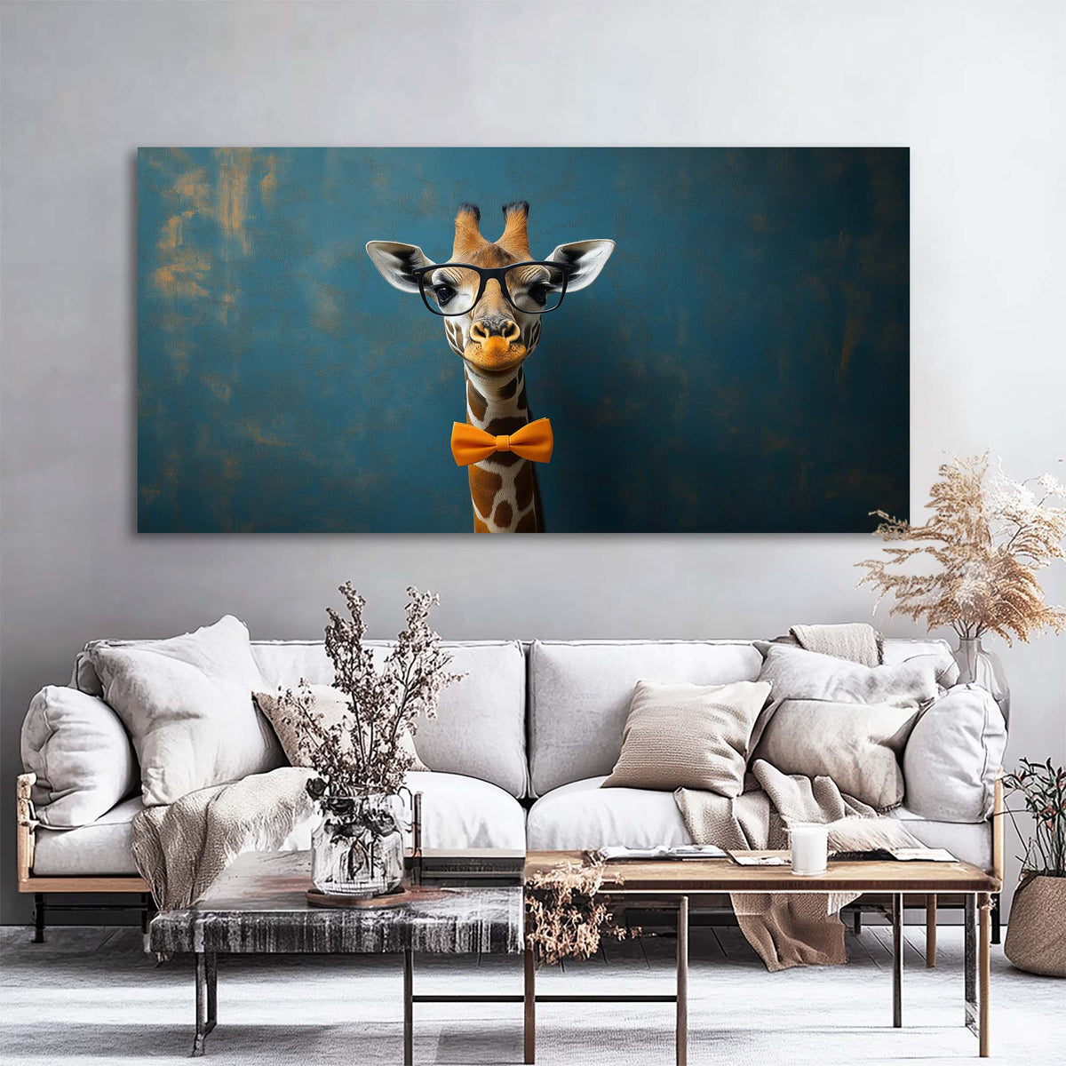 Blue Wildlife Animals Wall Art Canvas Painting Prints Artwor Office Bedroom Living Room Decor
