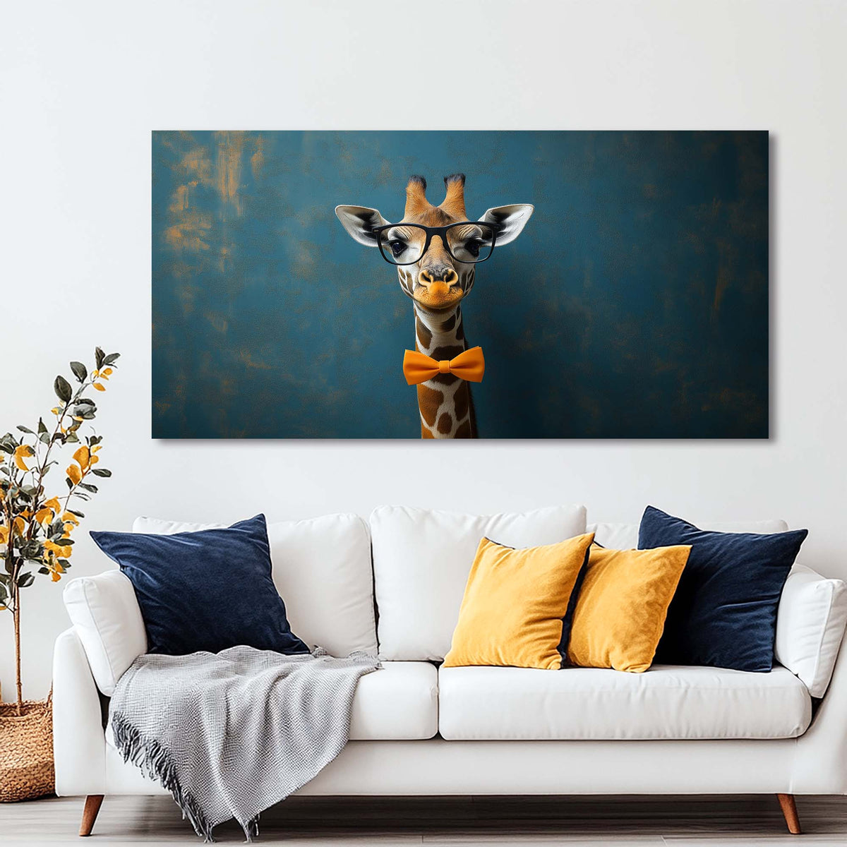 Blue Wildlife Animals Wall Art Canvas Painting Prints Artwor Office Bedroom Living Room Decor