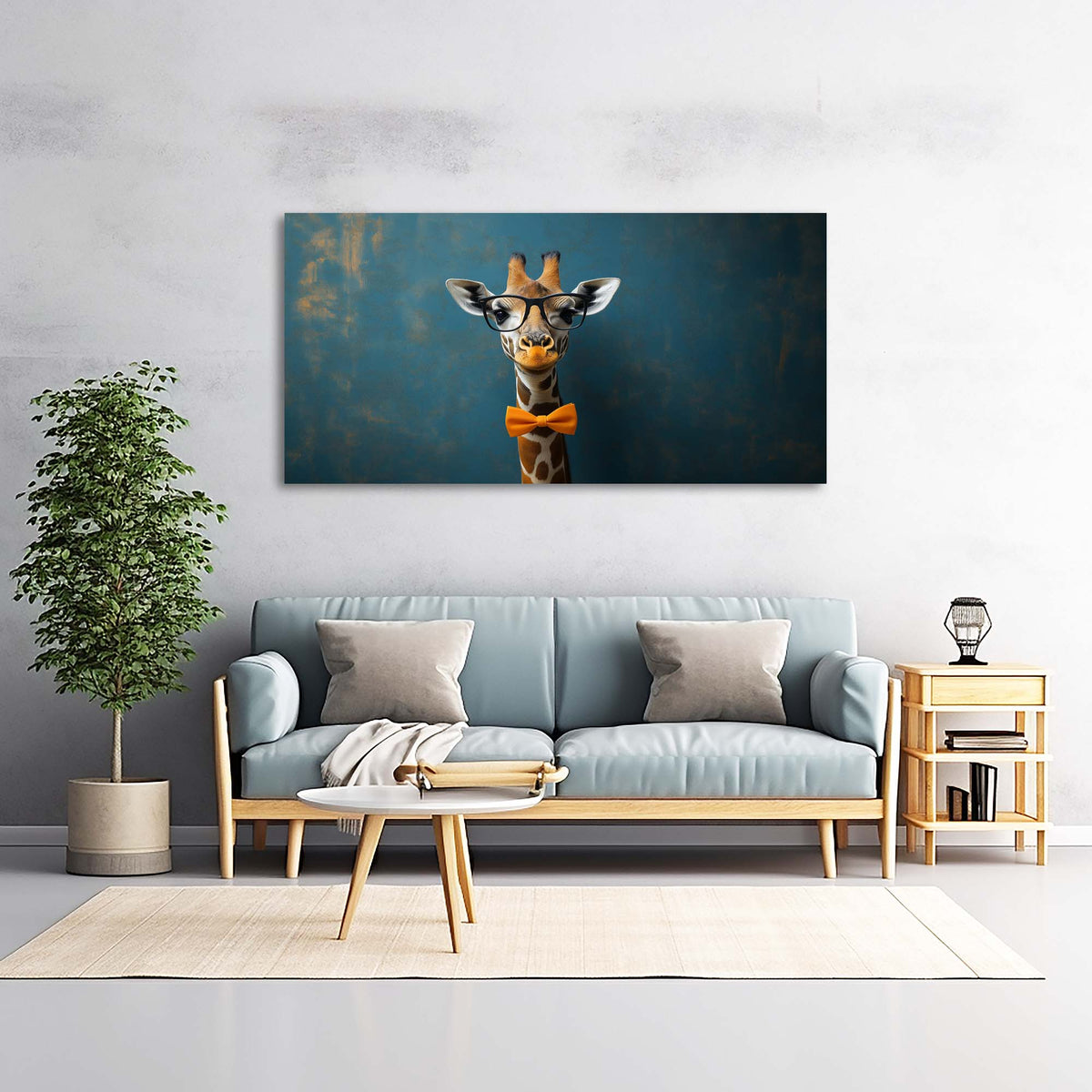 Blue Wildlife Animals Wall Art Canvas Painting Prints Artwor Office Bedroom Living Room Decor