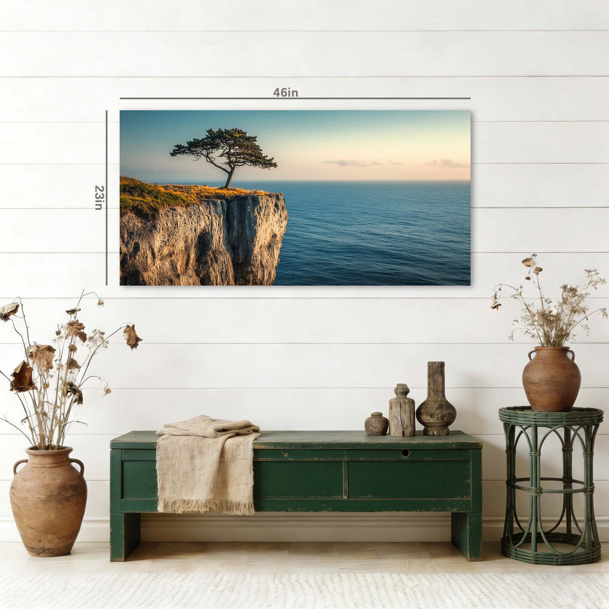 Navy Blue Nature Wall Art Paintings Print Canvas Painting Prints Modern Artwork Office Living Room Over the Couch Bedroom Decor