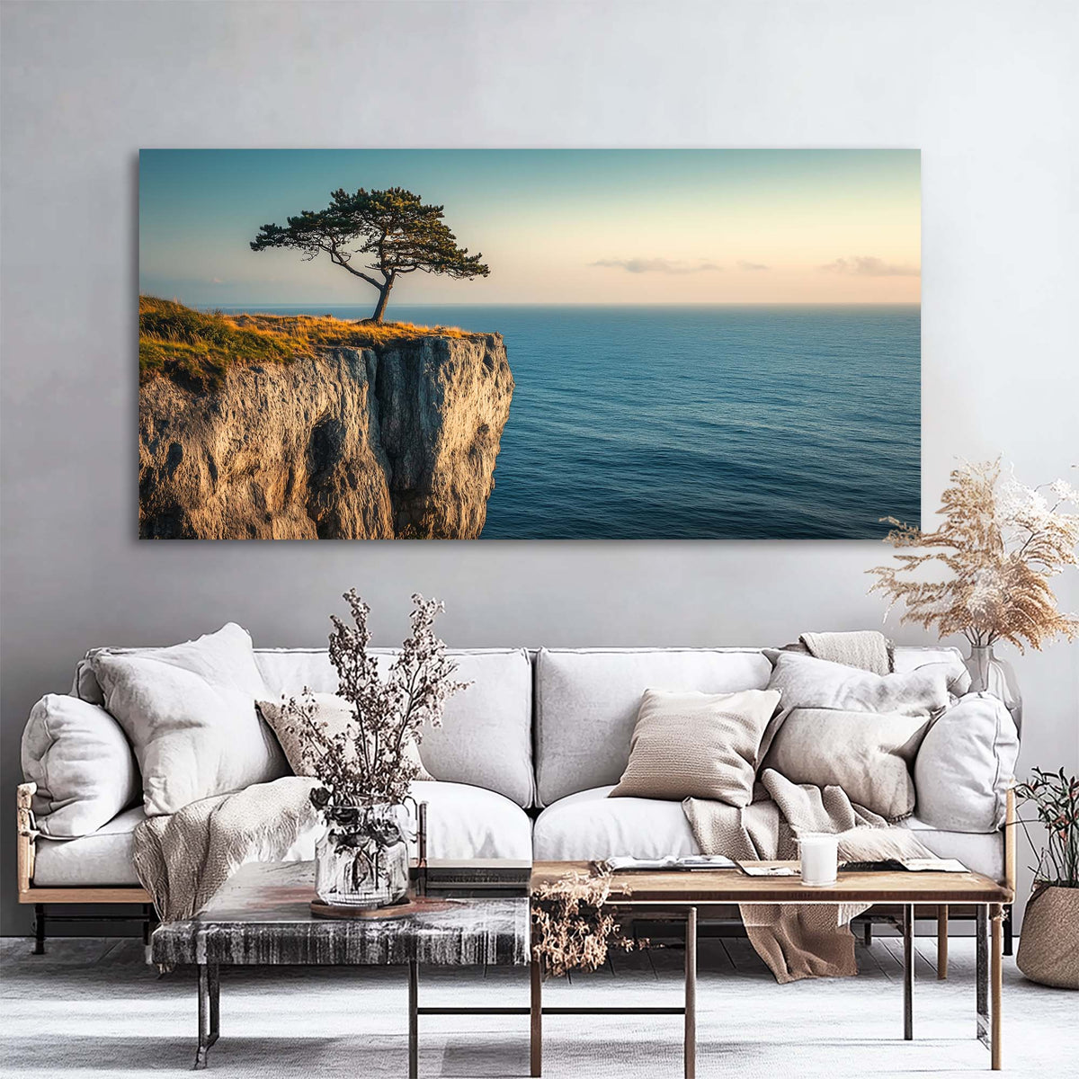 Navy Blue Nature Wall Art Paintings Print Canvas Painting Prints Modern Artwork Office Living Room Over the Couch Bedroom Decor