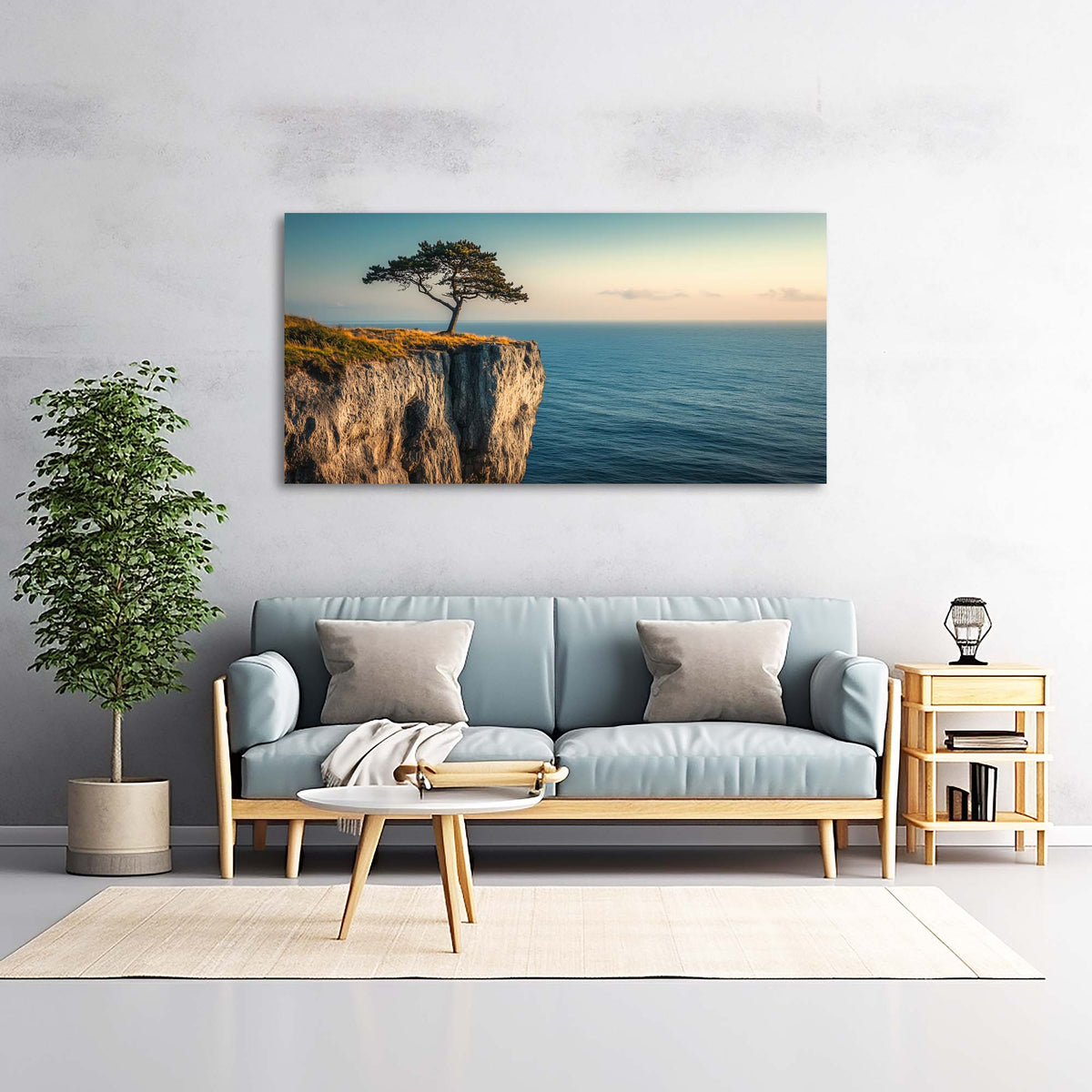 Navy Blue Nature Wall Art Paintings Print Canvas Painting Prints Modern Artwork Office Living Room Over the Couch Bedroom Decor