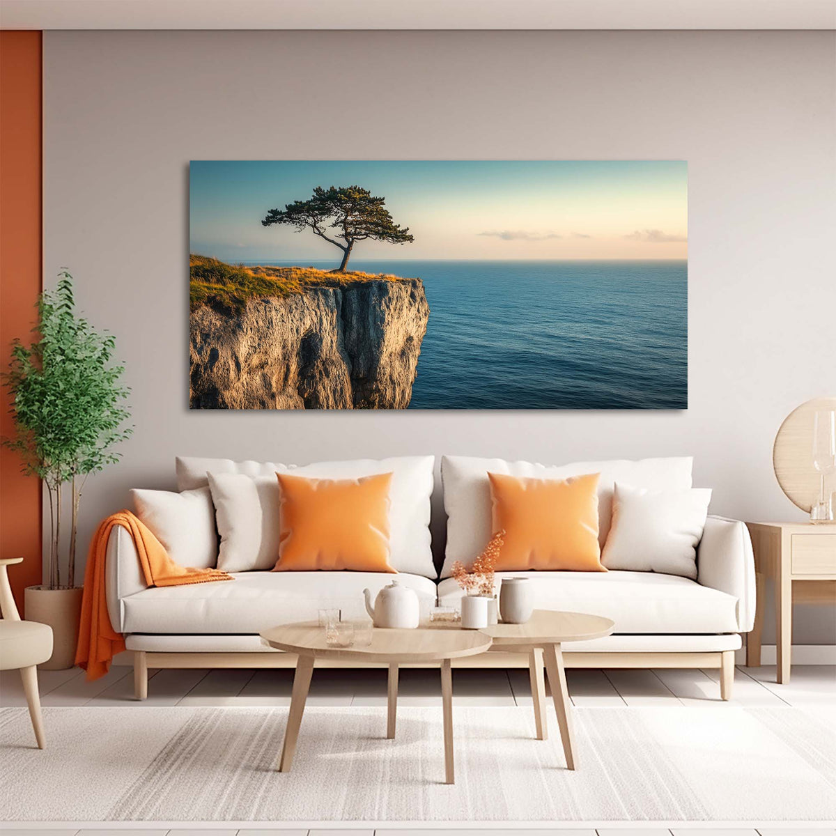 Navy Blue Nature Wall Art Paintings Print Canvas Painting Prints Modern Artwork Office Living Room Over the Couch Bedroom Decor
