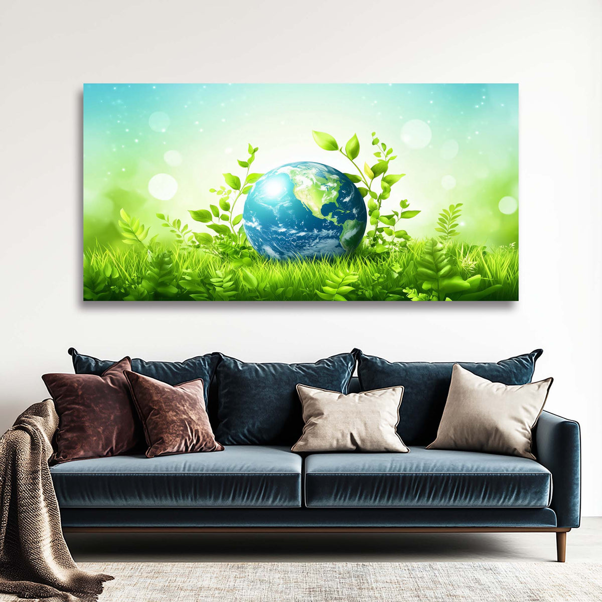 Green Floral Nature Wall Art Art Deco Painting Prints Canvas Artwork Living Room Family Bedroom Office Decor