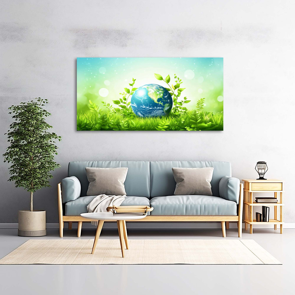 Green Floral Nature Wall Art Art Deco Painting Prints Canvas Artwork Living Room Family Bedroom Office Decor