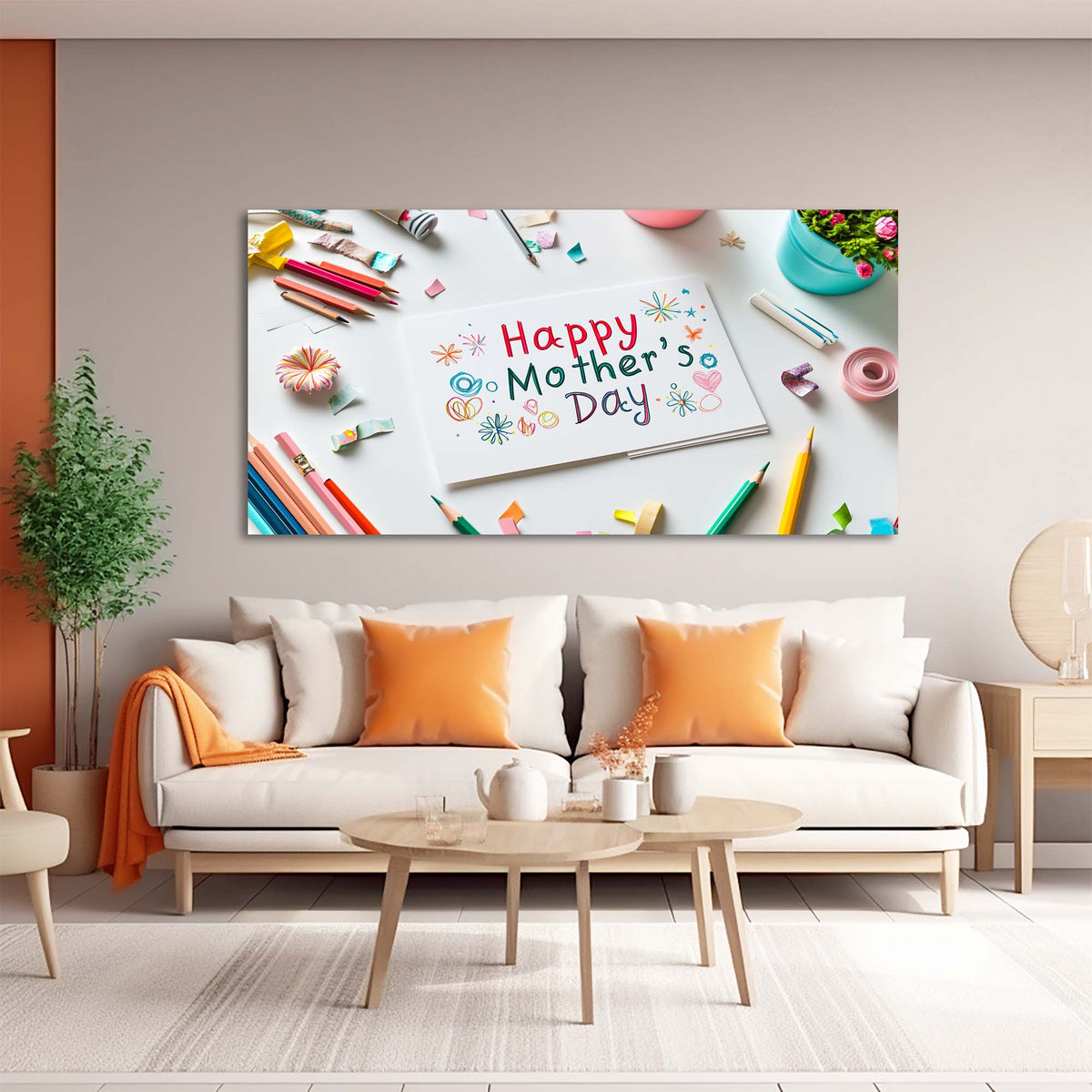 Green Floral Wall Art for Living Room Canvas Painting Prints Art Deco Artwork Office Bedroom Decor