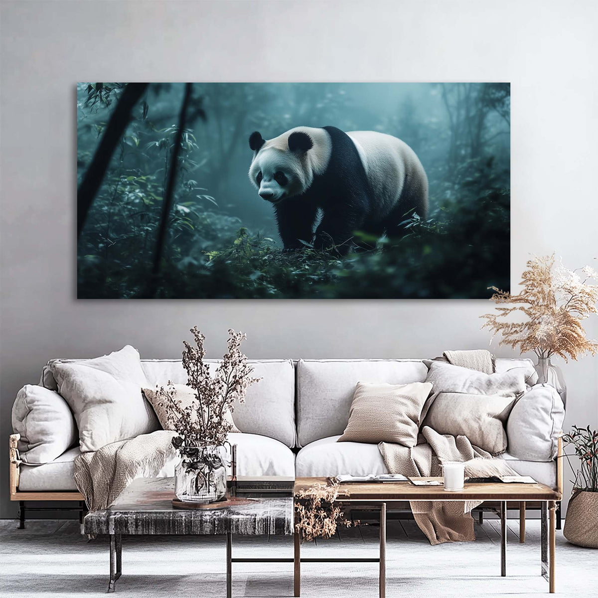 Navy Blue Wildlife Animals Wall Art Art Deco Painting Prints Canvas Artwork Living Room Family Bedroom Office Decor