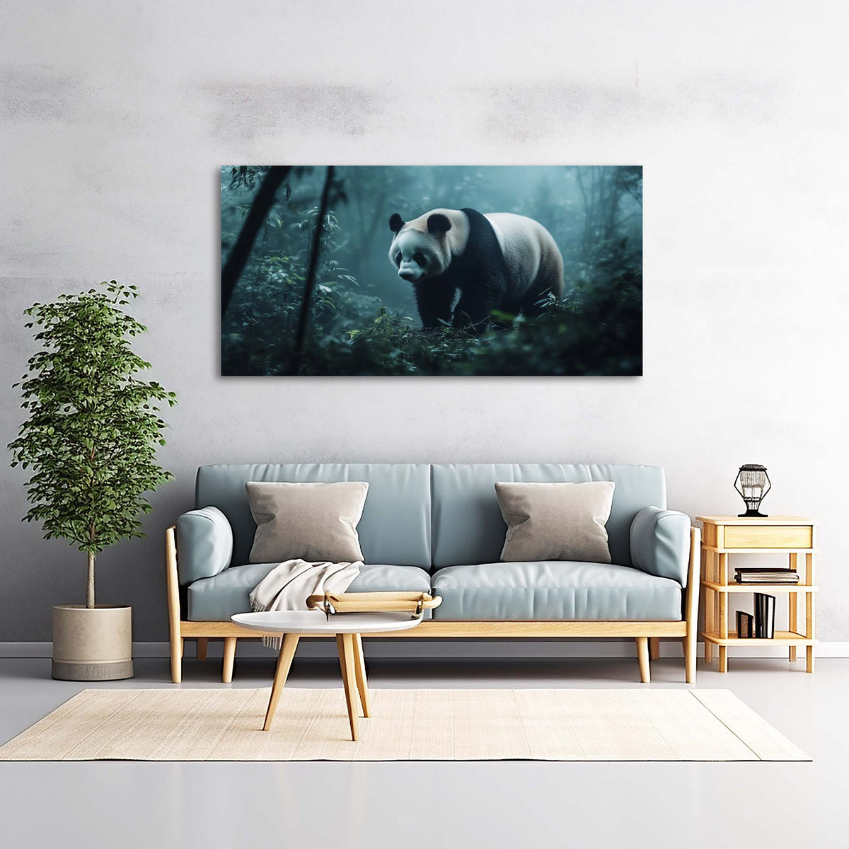 Navy Blue Wildlife Animals Wall Art Art Deco Painting Prints Canvas Artwork Living Room Family Bedroom Office Decor