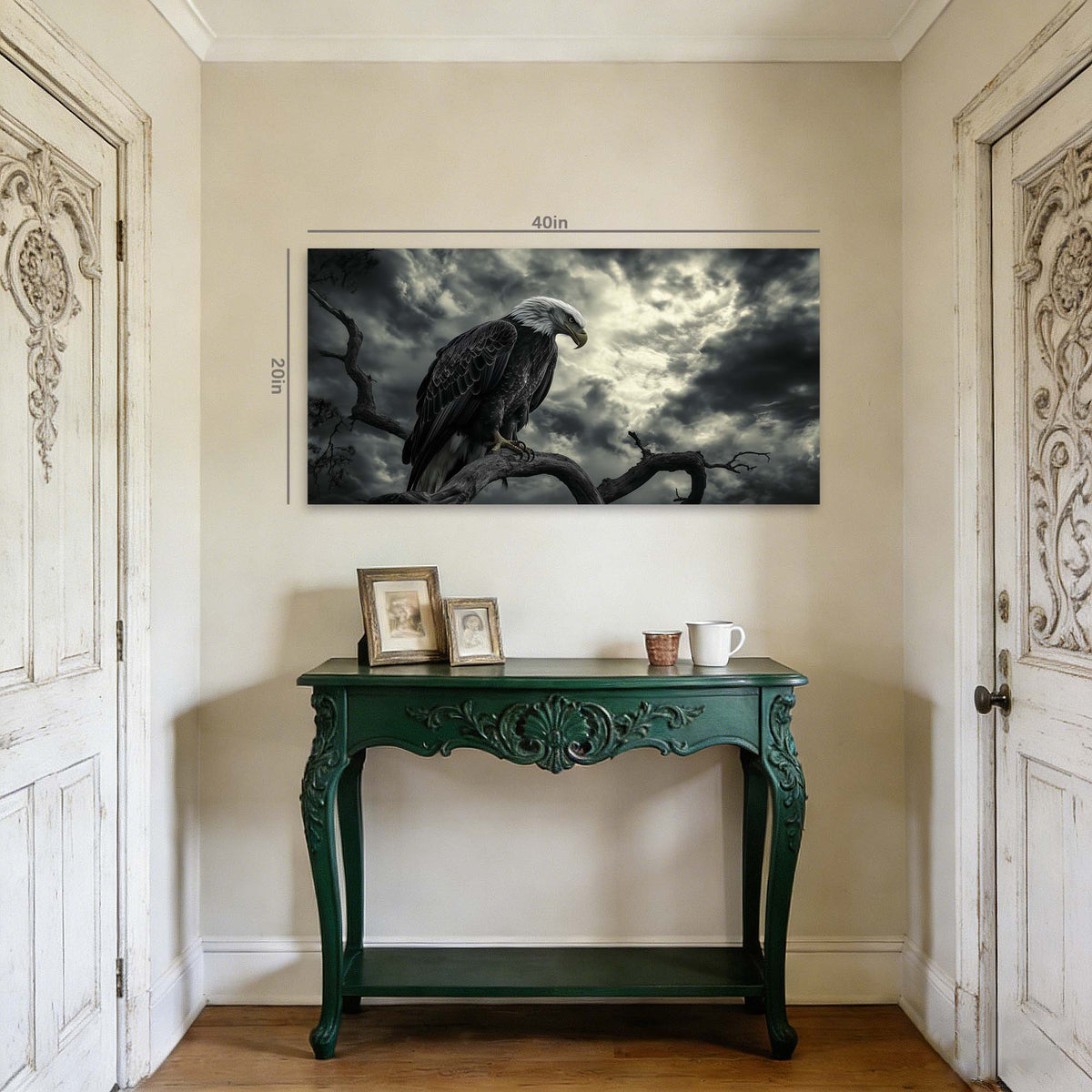 Navy Blue Wildlife Birds Wall Art Canvas Painting Prints Artwor Office Bedroom Living Room Decor