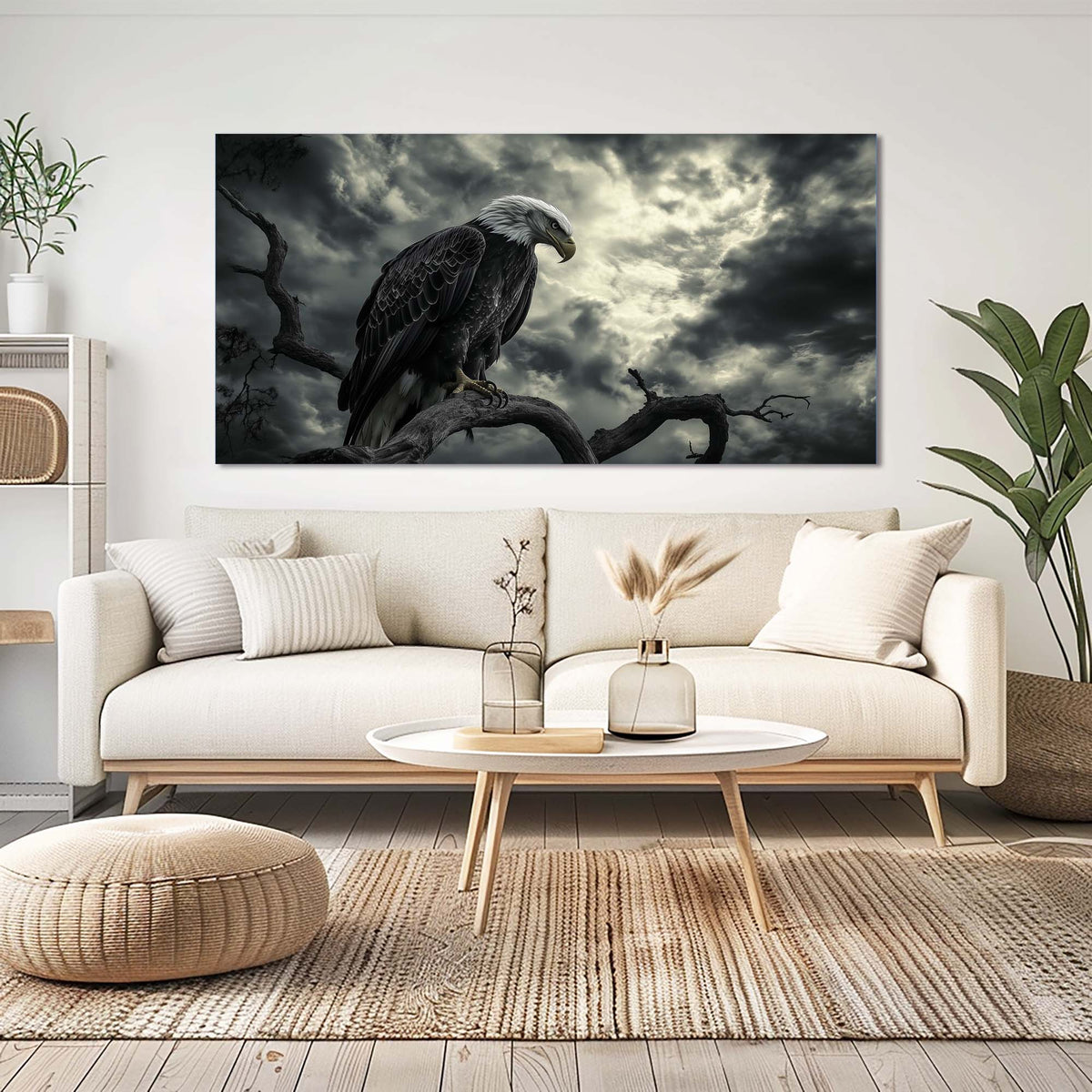 Navy Blue Wildlife Birds Wall Art Canvas Painting Prints Artwor Office Bedroom Living Room Decor