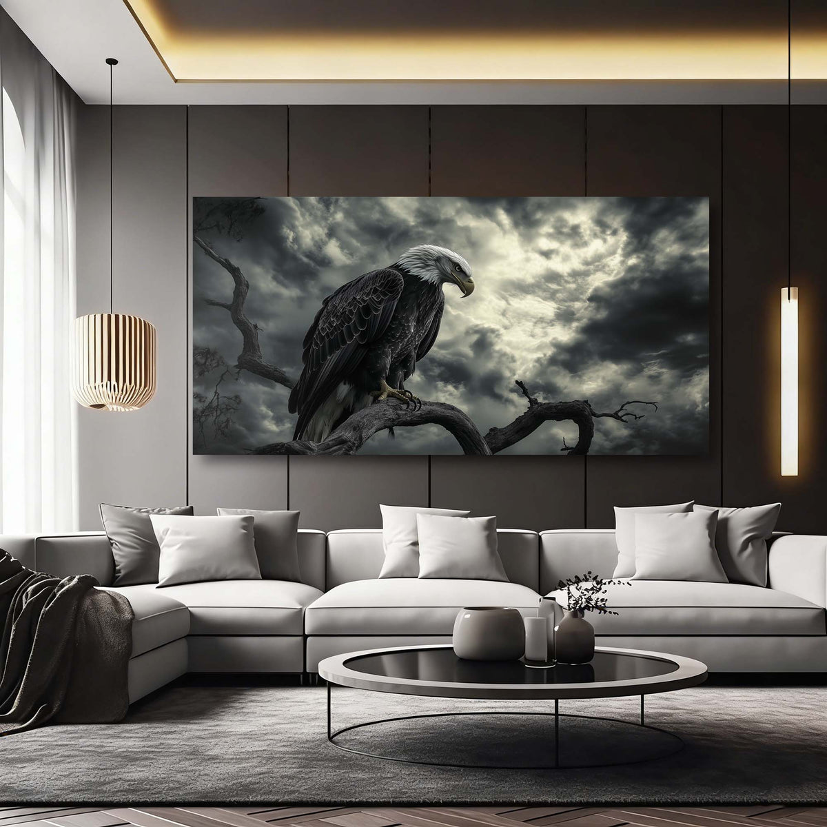 Navy Blue Wildlife Birds Wall Art Canvas Painting Prints Artwor Office Bedroom Living Room Decor