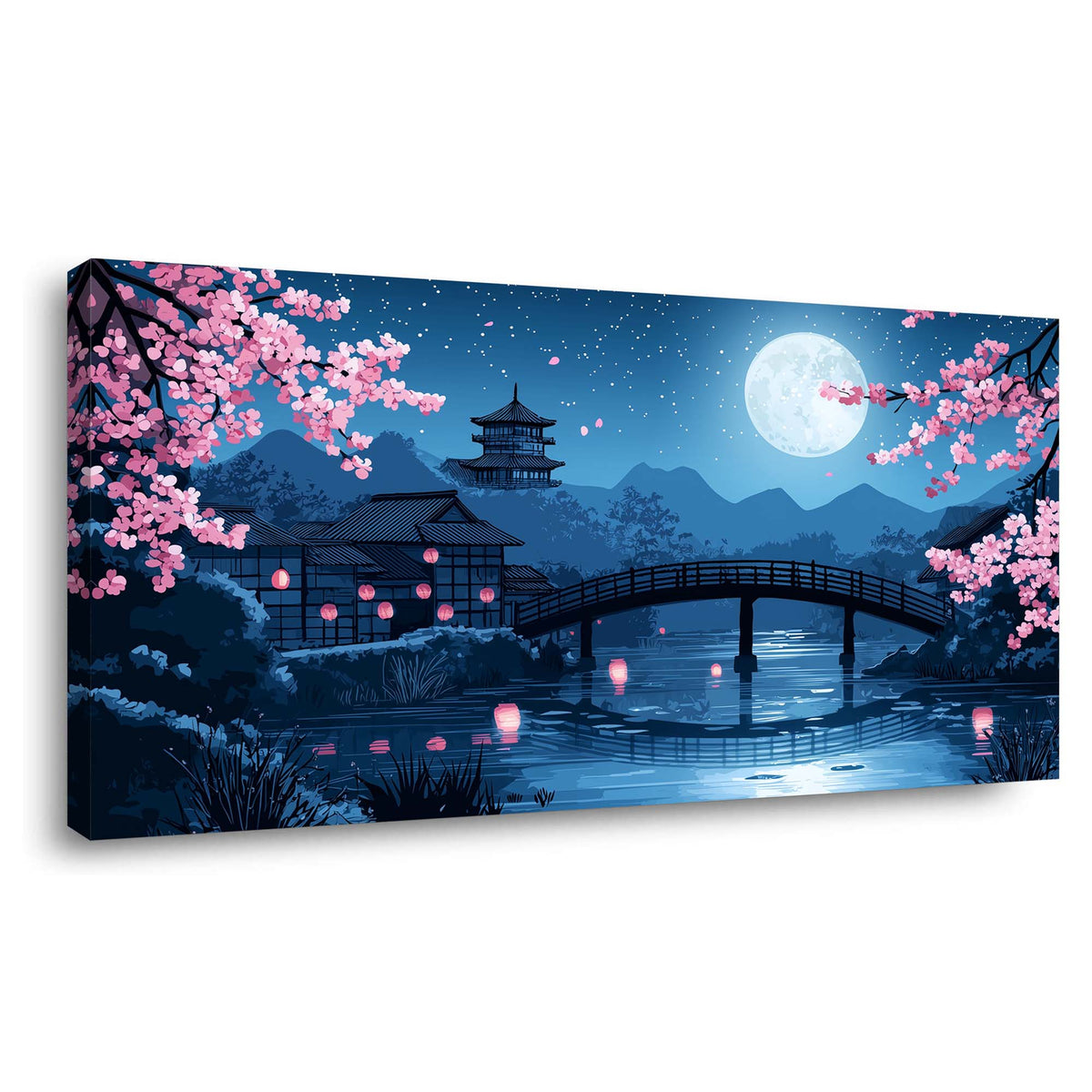 Khaki Oriental Floral Canvas Wall Art for Living Room Prints Artwork Bedroom Office Decor