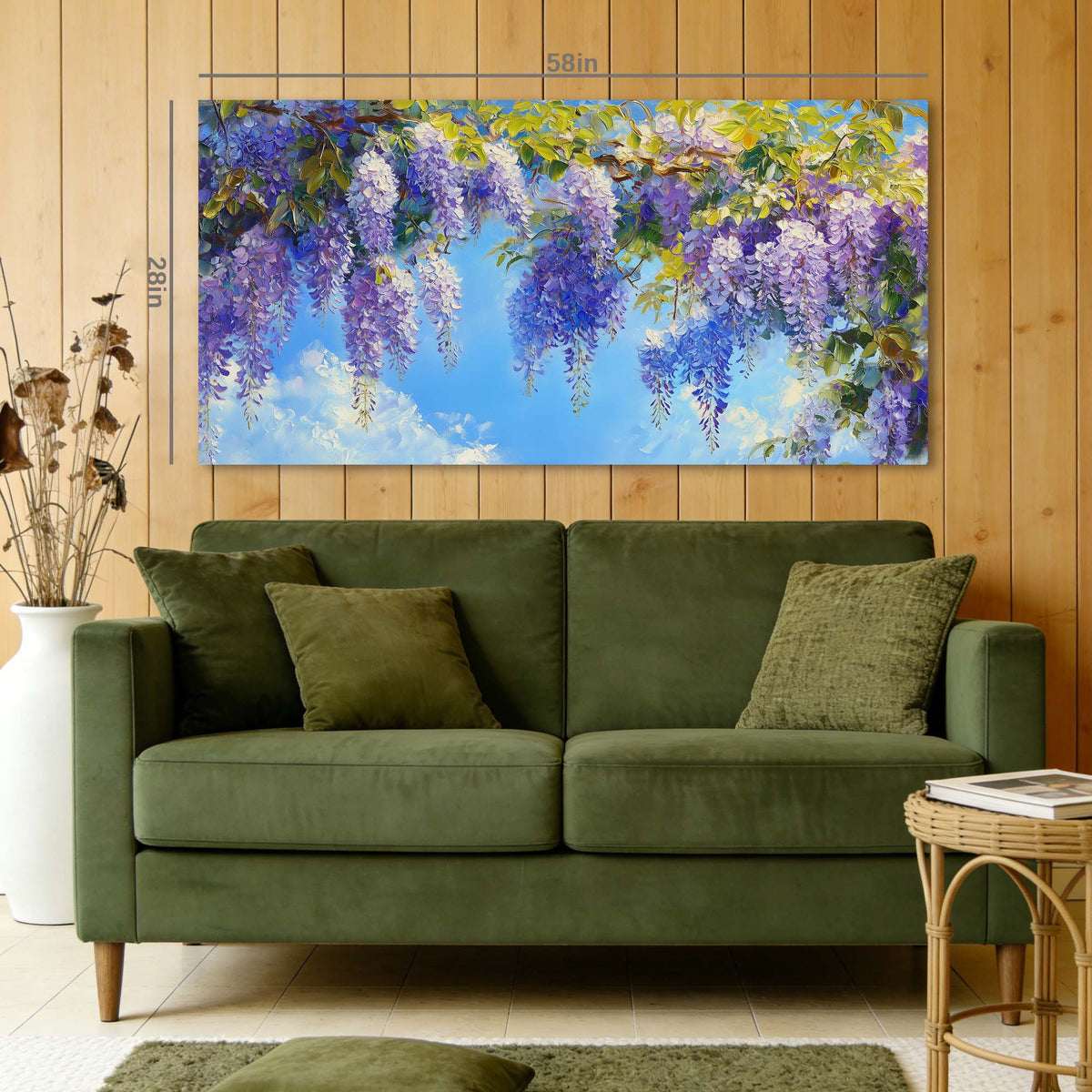Navy Blue Floral Floral Canvas Wall Art for Living Room Prints Artwork Bedroom Office Decor