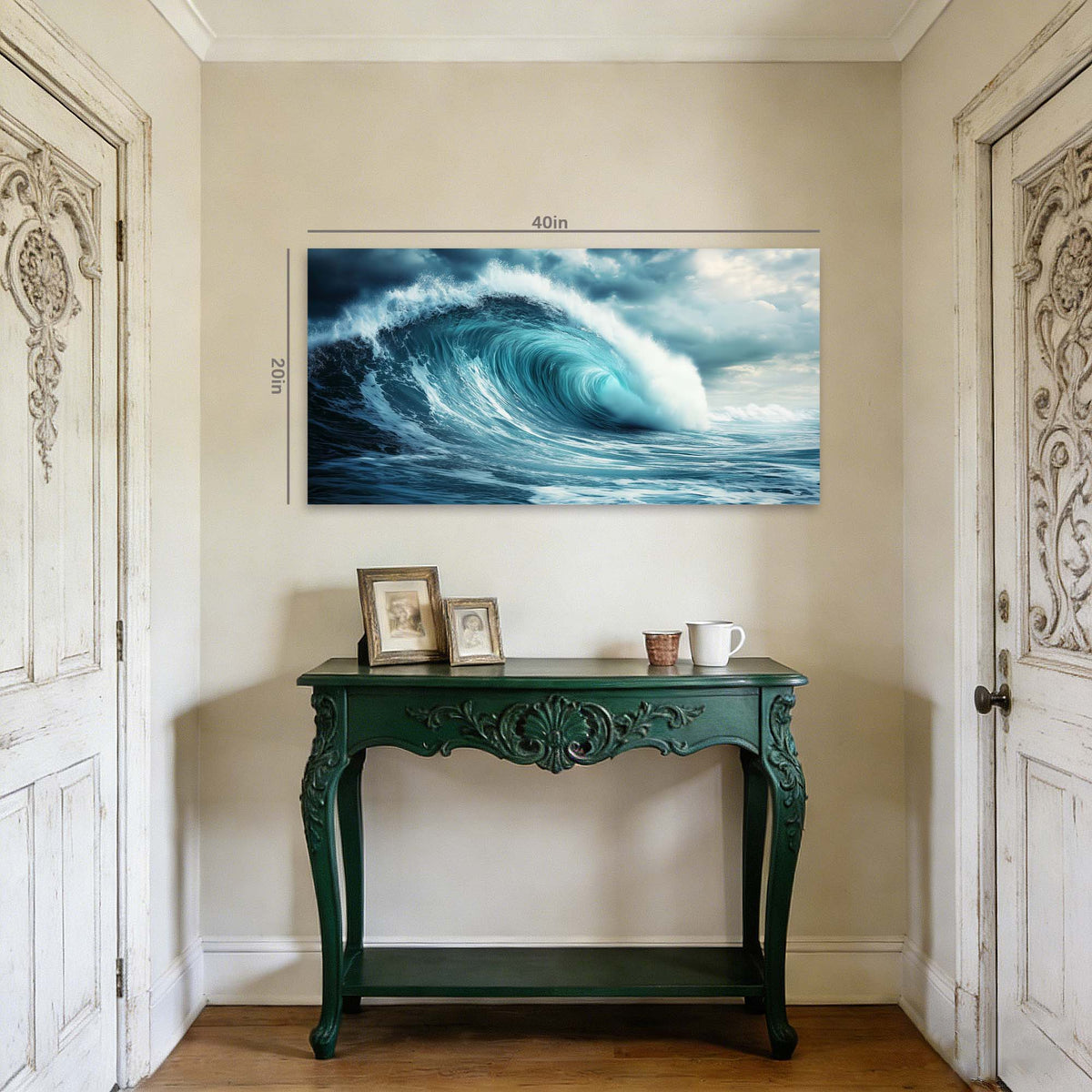 Navy Blue Nature Wall Art Paintings Print Canvas Painting Prints Modern Artwork Office Living Room Over the Couch Bedroom Decor