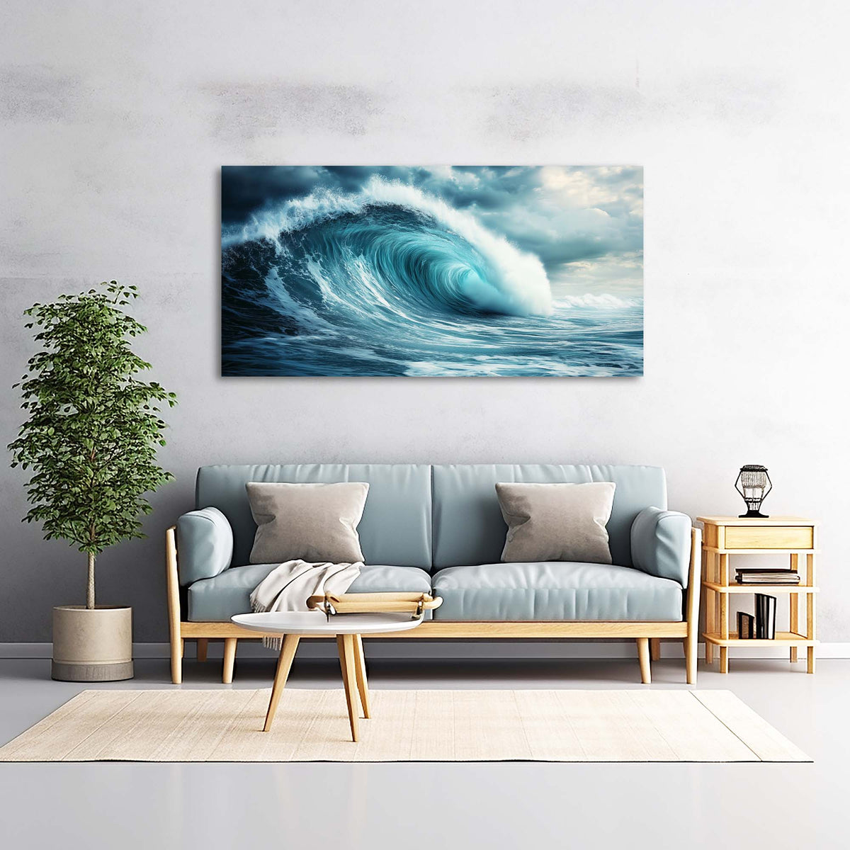 Navy Blue Nature Wall Art Paintings Print Canvas Painting Prints Modern Artwork Office Living Room Over the Couch Bedroom Decor