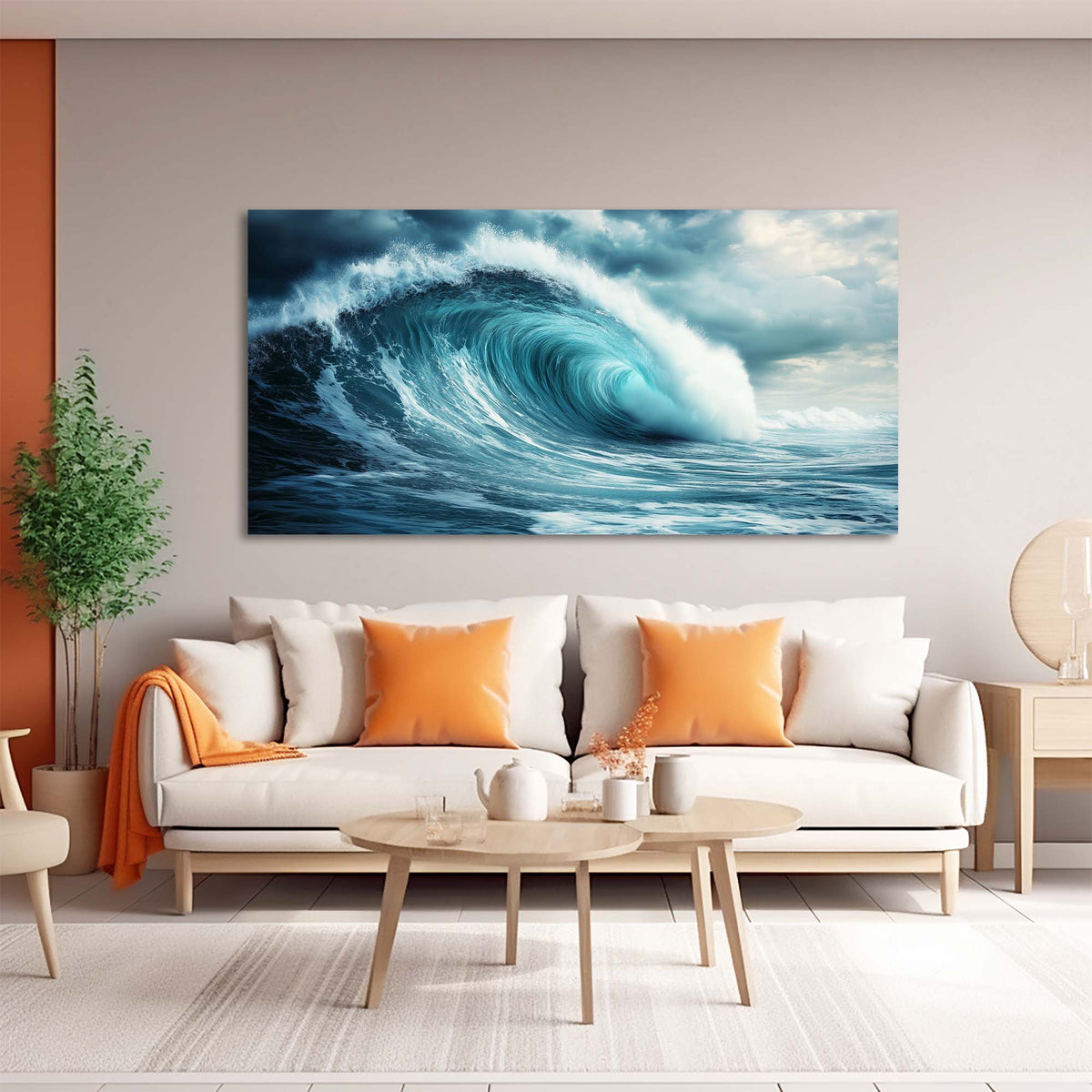 Navy Blue Nature Wall Art Paintings Print Canvas Painting Prints Modern Artwork Office Living Room Over the Couch Bedroom Decor