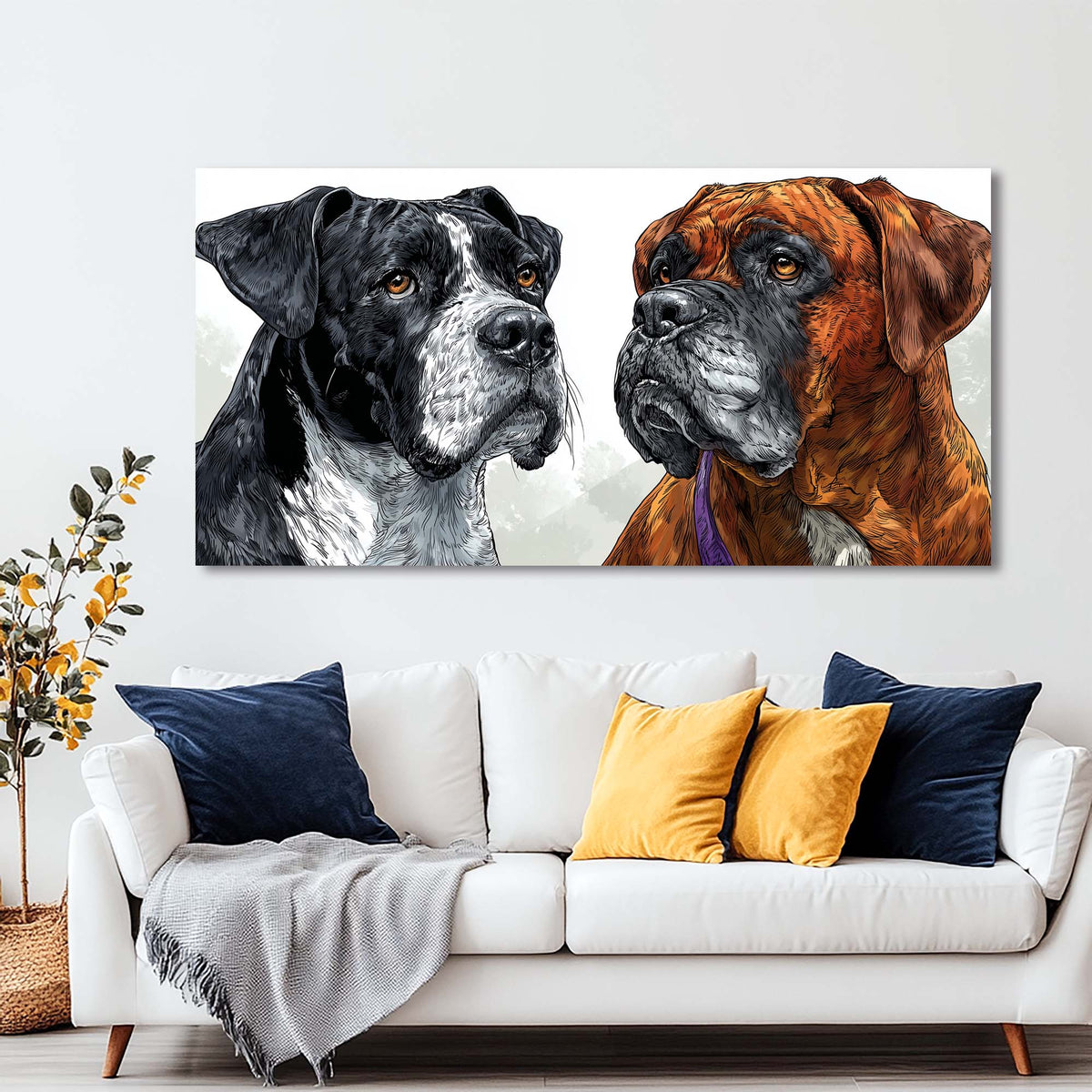 Black Animals Wall Art for Living Room Canvas Painting Prints Art Deco Artwork Office Bedroom Decor
