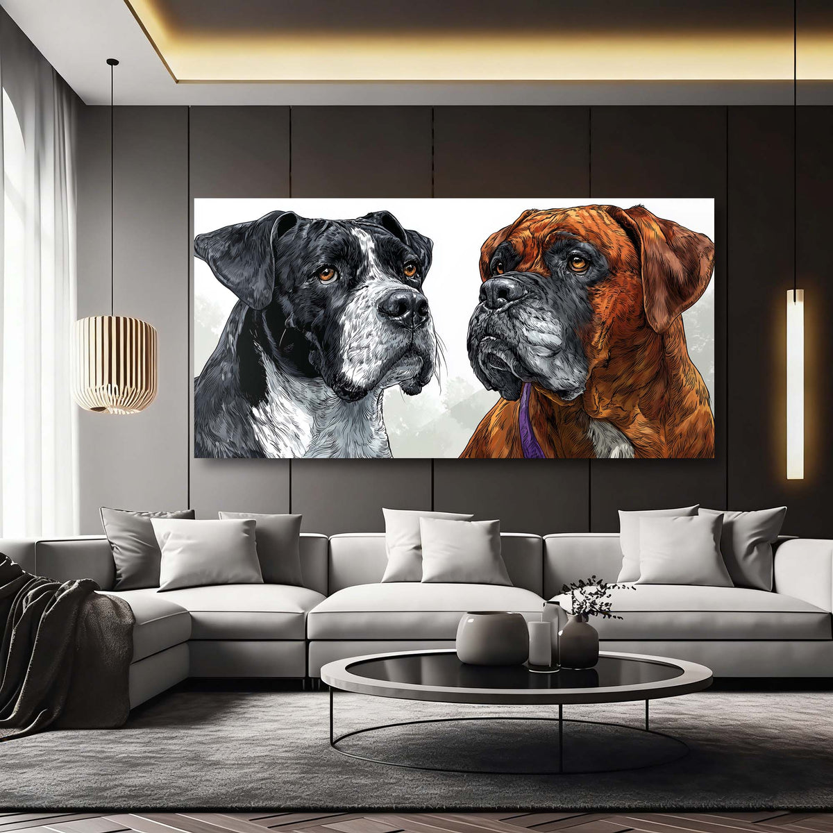 Black Animals Wall Art for Living Room Canvas Painting Prints Art Deco Artwork Office Bedroom Decor