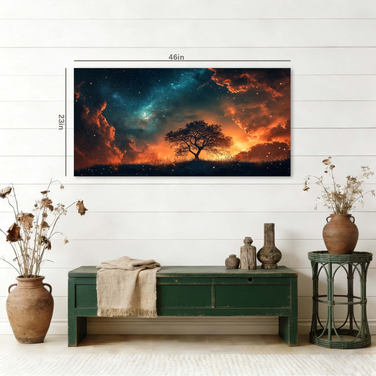 Orange Fantasy Nature Wall Art Modern Canvas Painting Prints Artwork Office Hallway Bedroom Living Room Decor