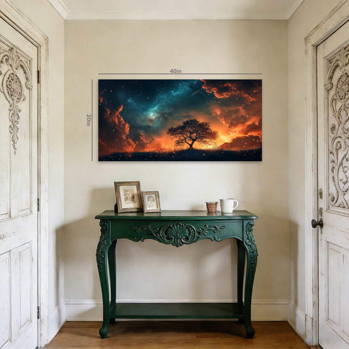 Orange Fantasy Nature Wall Art Modern Canvas Painting Prints Artwork Office Hallway Bedroom Living Room Decor