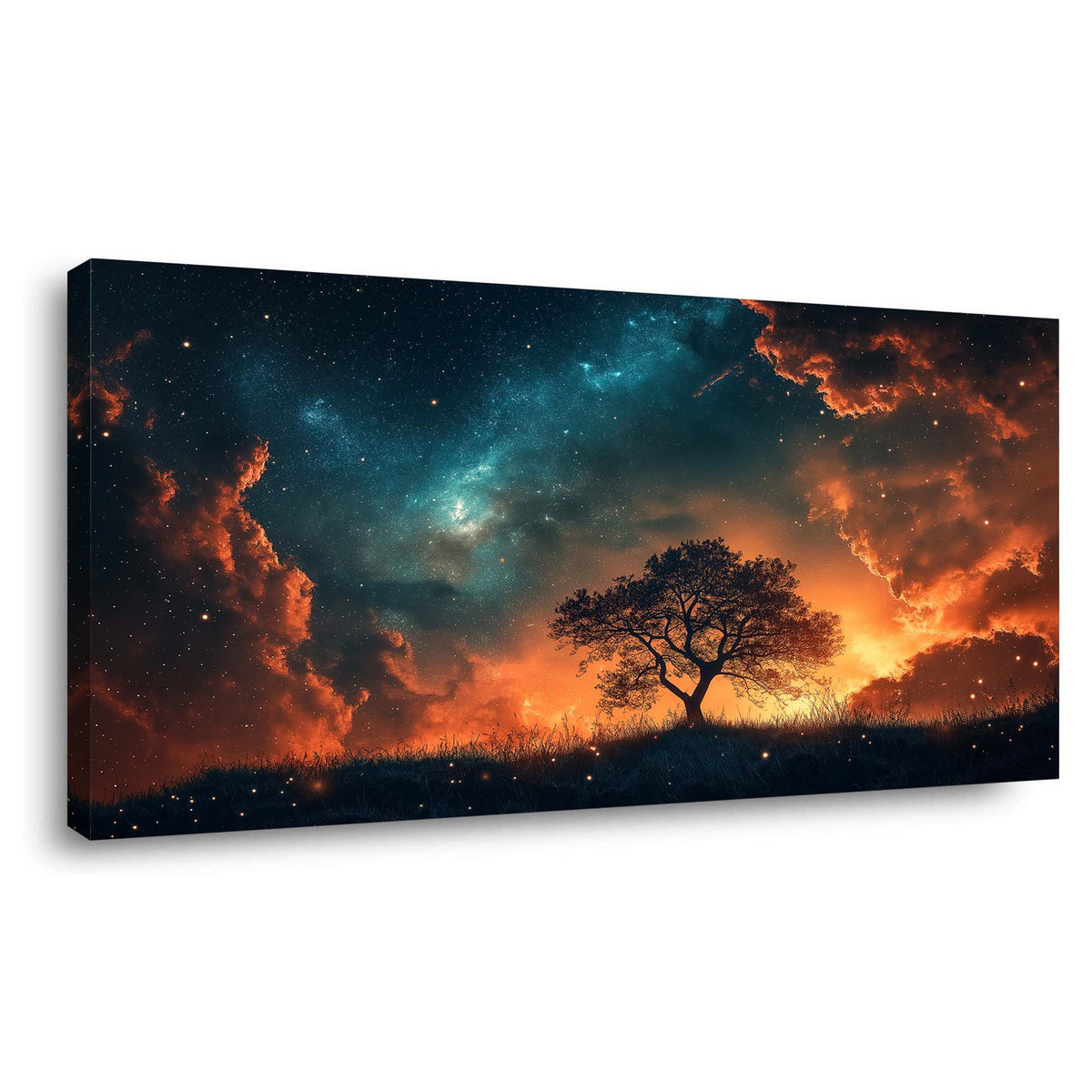 Orange Fantasy Nature Wall Art Modern Canvas Painting Prints Artwork Office Hallway Bedroom Living Room Decor