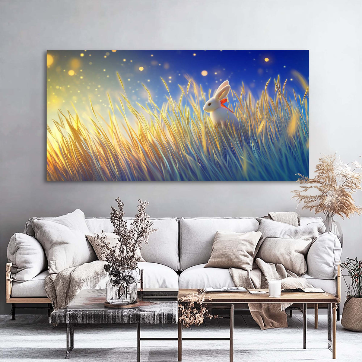 Khaki Fantasy Fairytale Wall Art Modern Canvas Painting Prints Artwork Office Hallway Bedroom Living Room Decor