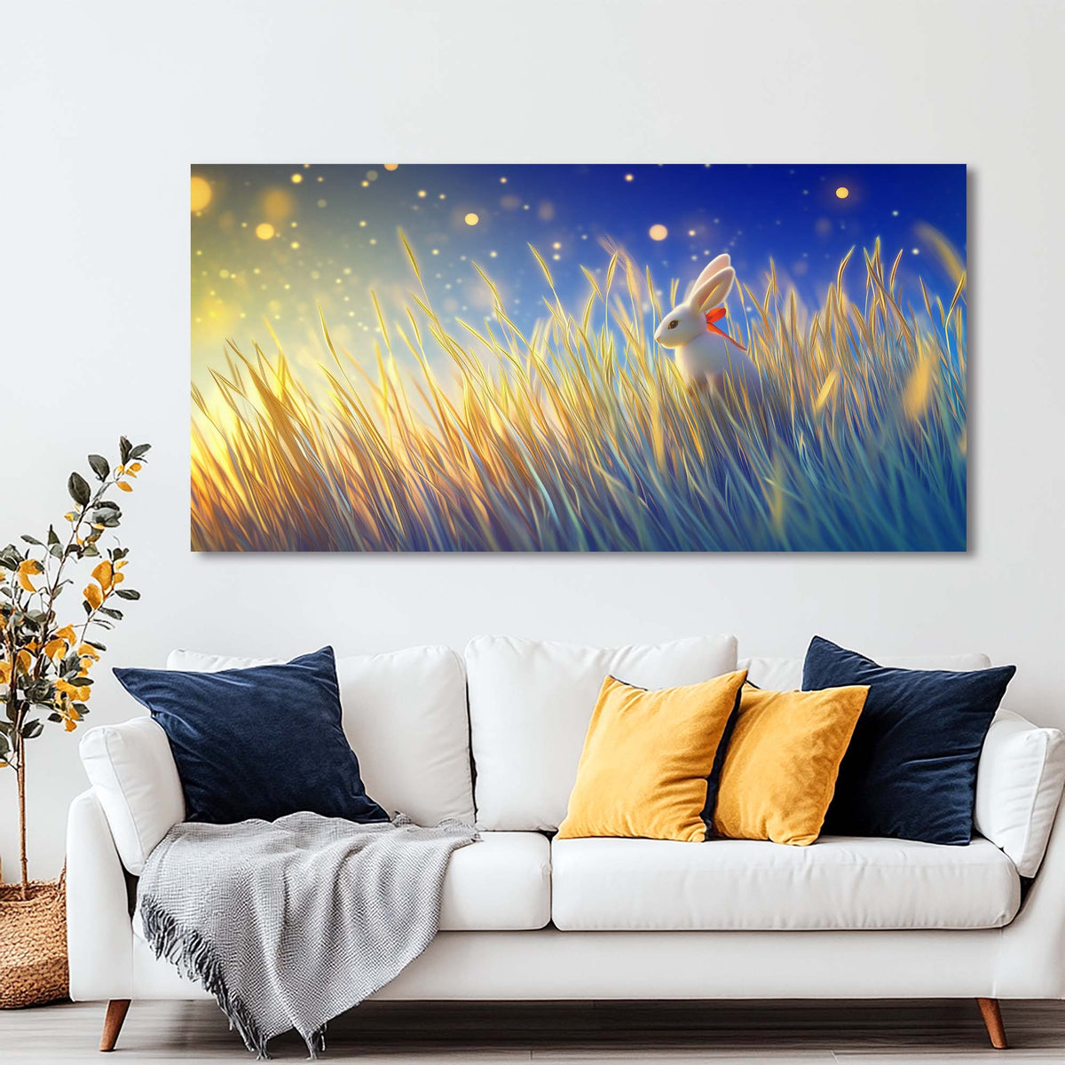 Khaki Fantasy Fairytale Wall Art Modern Canvas Painting Prints Artwork Office Hallway Bedroom Living Room Decor