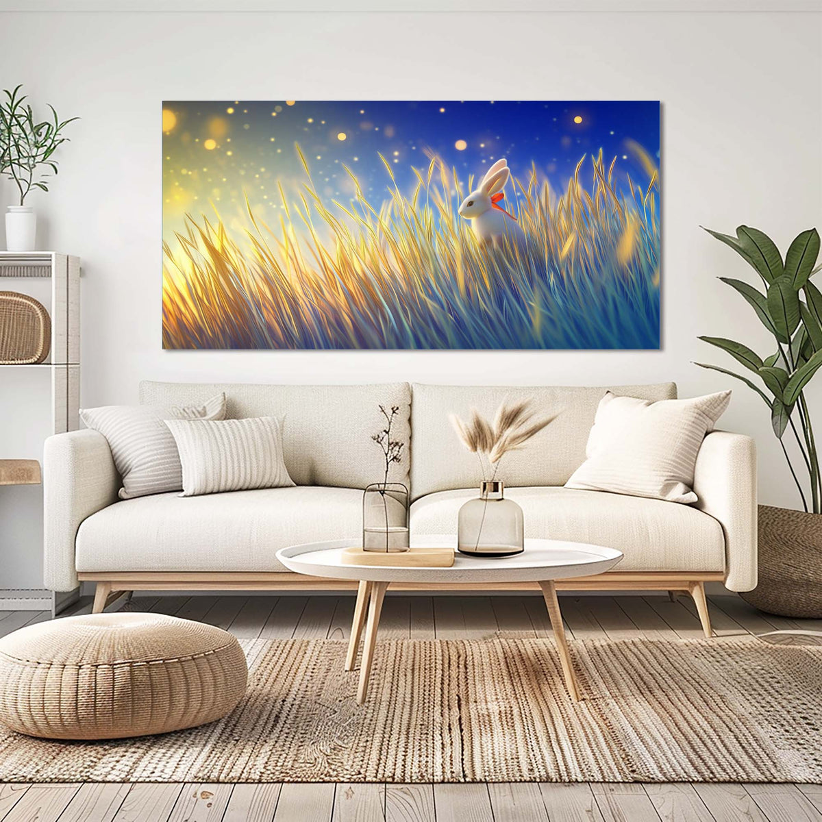 Khaki Fantasy Fairytale Wall Art Modern Canvas Painting Prints Artwork Office Hallway Bedroom Living Room Decor