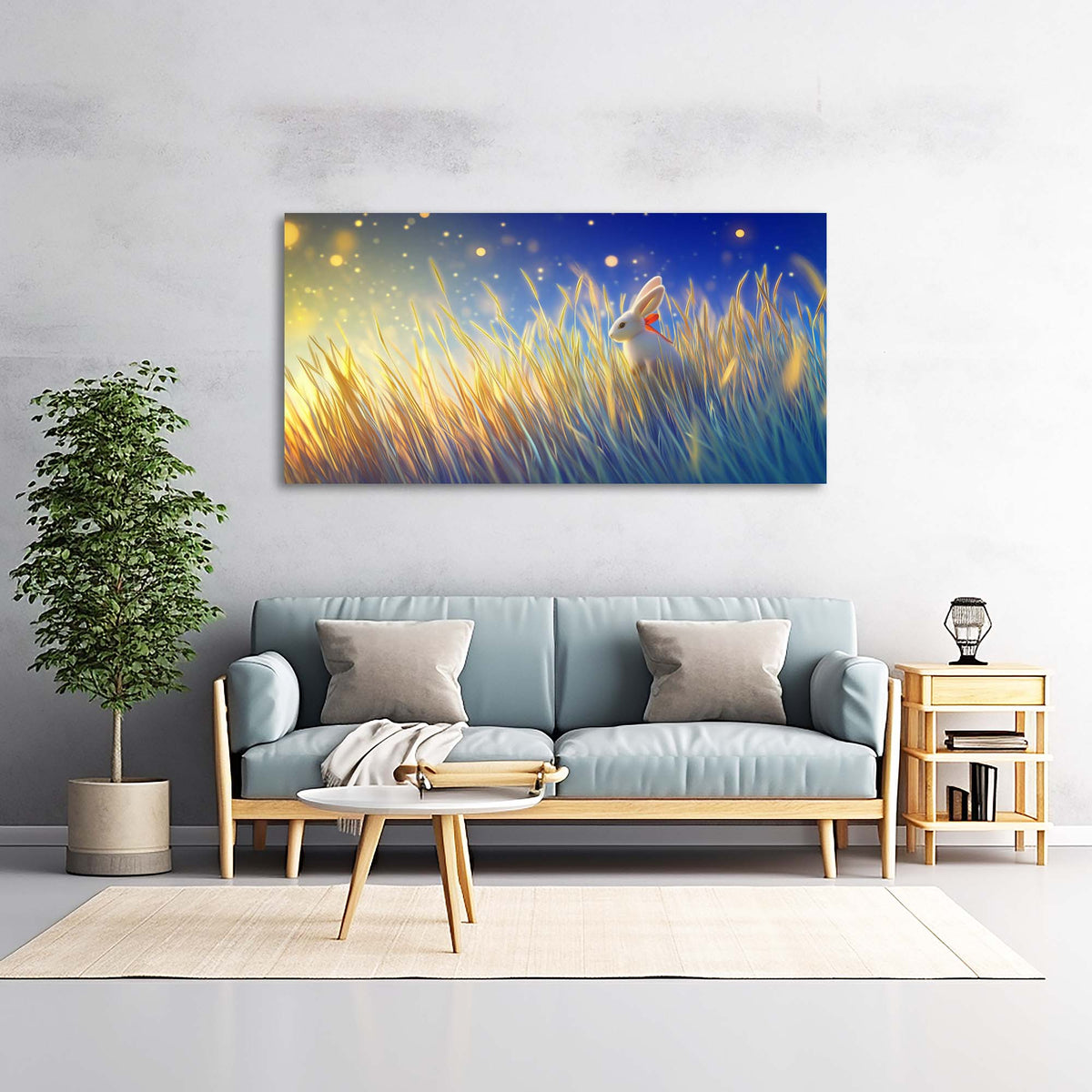 Khaki Fantasy Fairytale Wall Art Modern Canvas Painting Prints Artwork Office Hallway Bedroom Living Room Decor