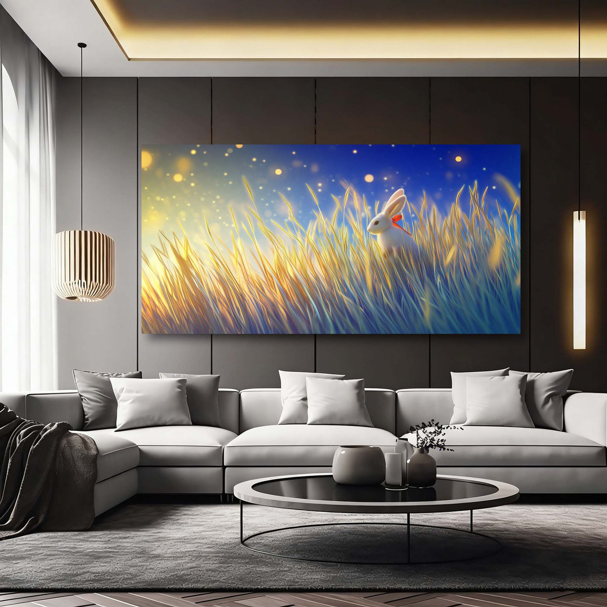 Khaki Fantasy Fairytale Wall Art Modern Canvas Painting Prints Artwork Office Hallway Bedroom Living Room Decor