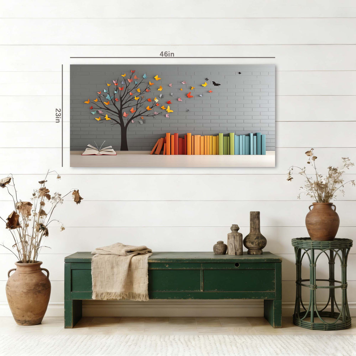 Red Pretty Floral Wall Art for Living Room Canvas Painting Prints Artwork Family Bedroom Office Decor