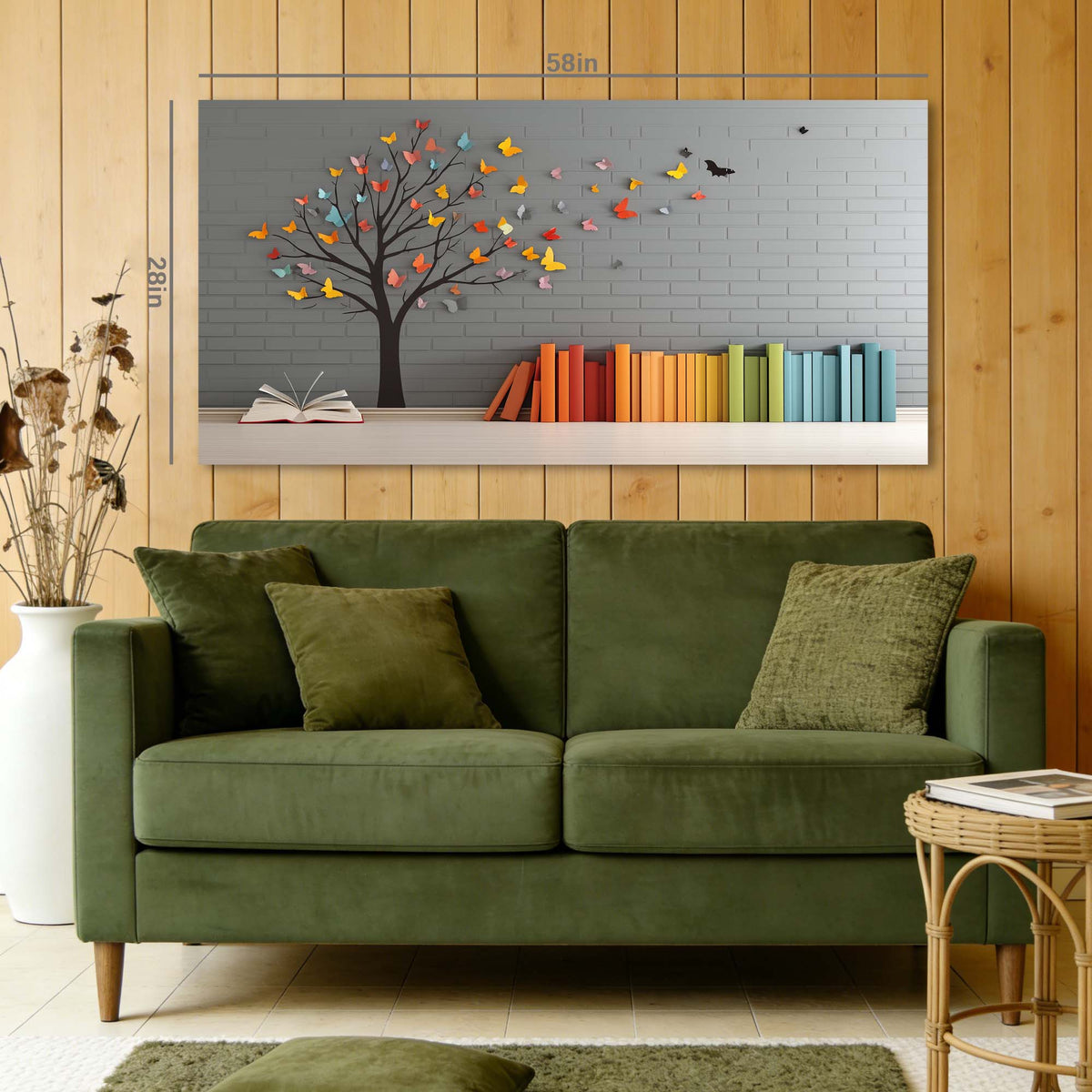 Red Pretty Floral Wall Art for Living Room Canvas Painting Prints Artwork Family Bedroom Office Decor