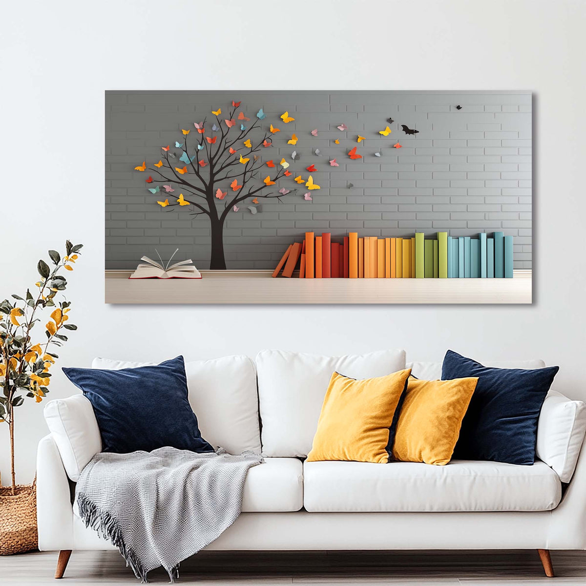 Red Pretty Floral Wall Art for Living Room Canvas Painting Prints Artwork Family Bedroom Office Decor