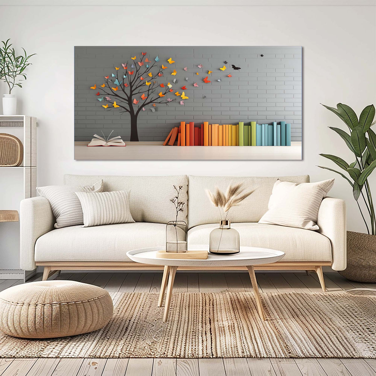 Red Pretty Floral Wall Art for Living Room Canvas Painting Prints Artwork Family Bedroom Office Decor
