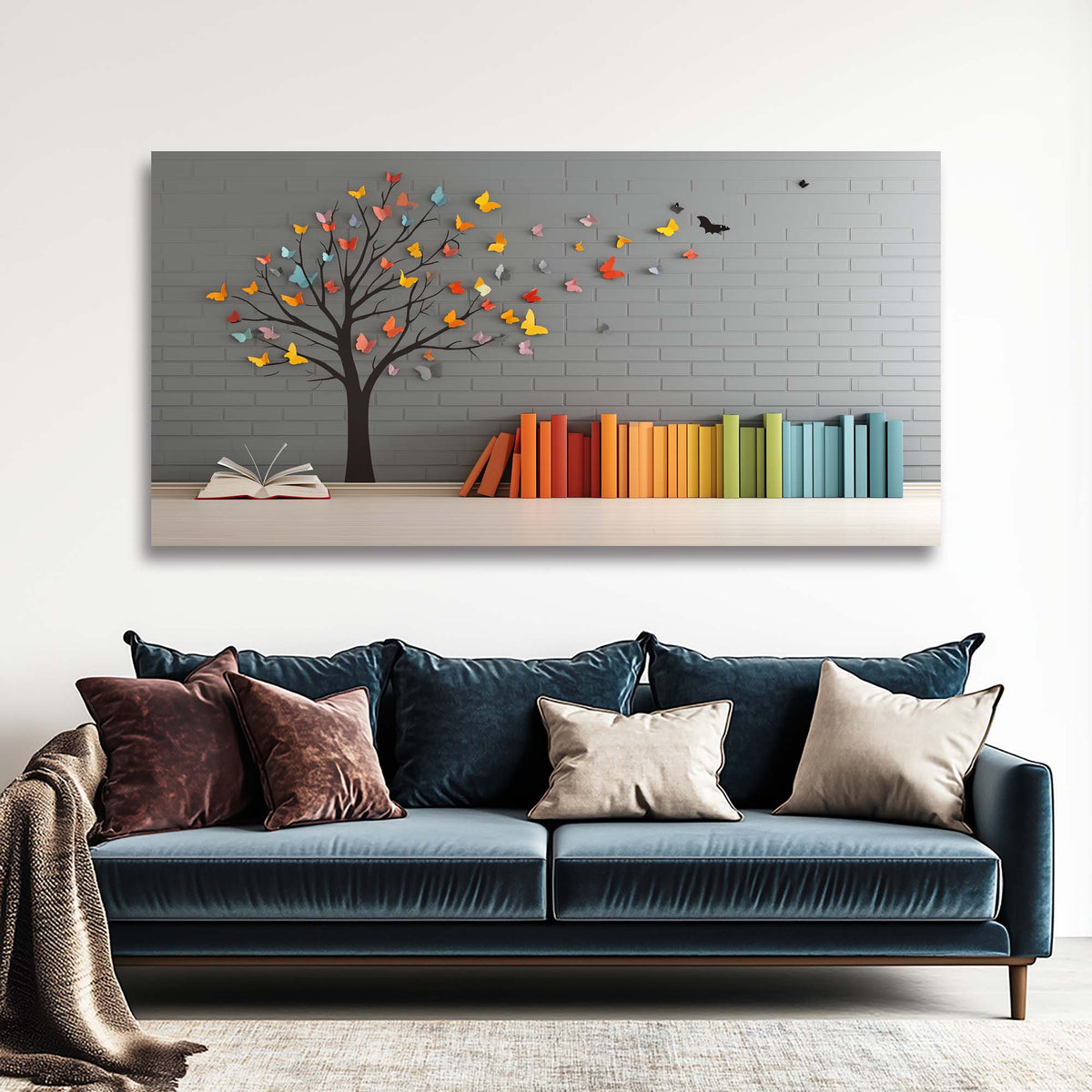 Red Pretty Floral Wall Art for Living Room Canvas Painting Prints Artwork Family Bedroom Office Decor