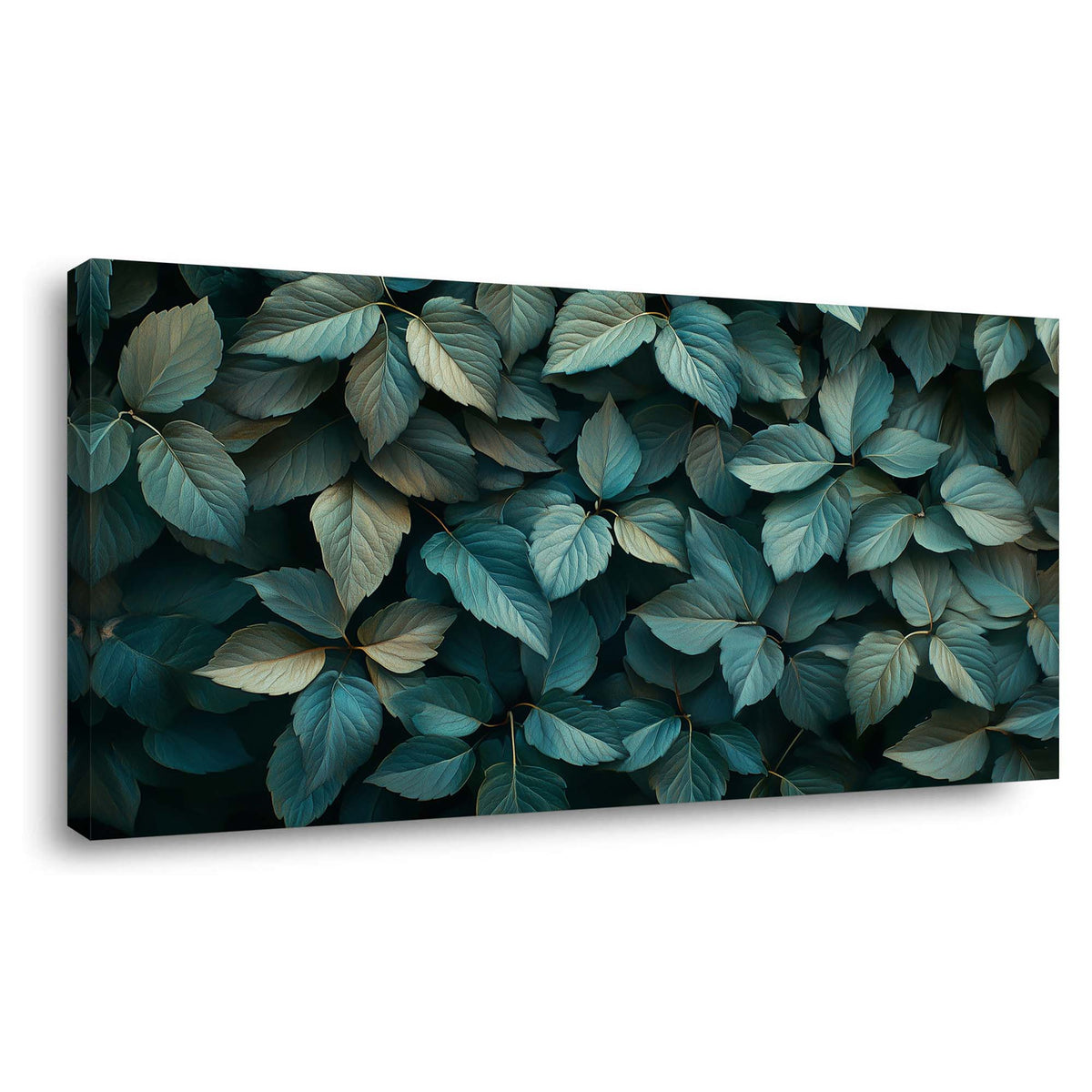 Green Teal Floral Canvas Wall Art for Living Room Prints Artwork Bedroom Office Decor