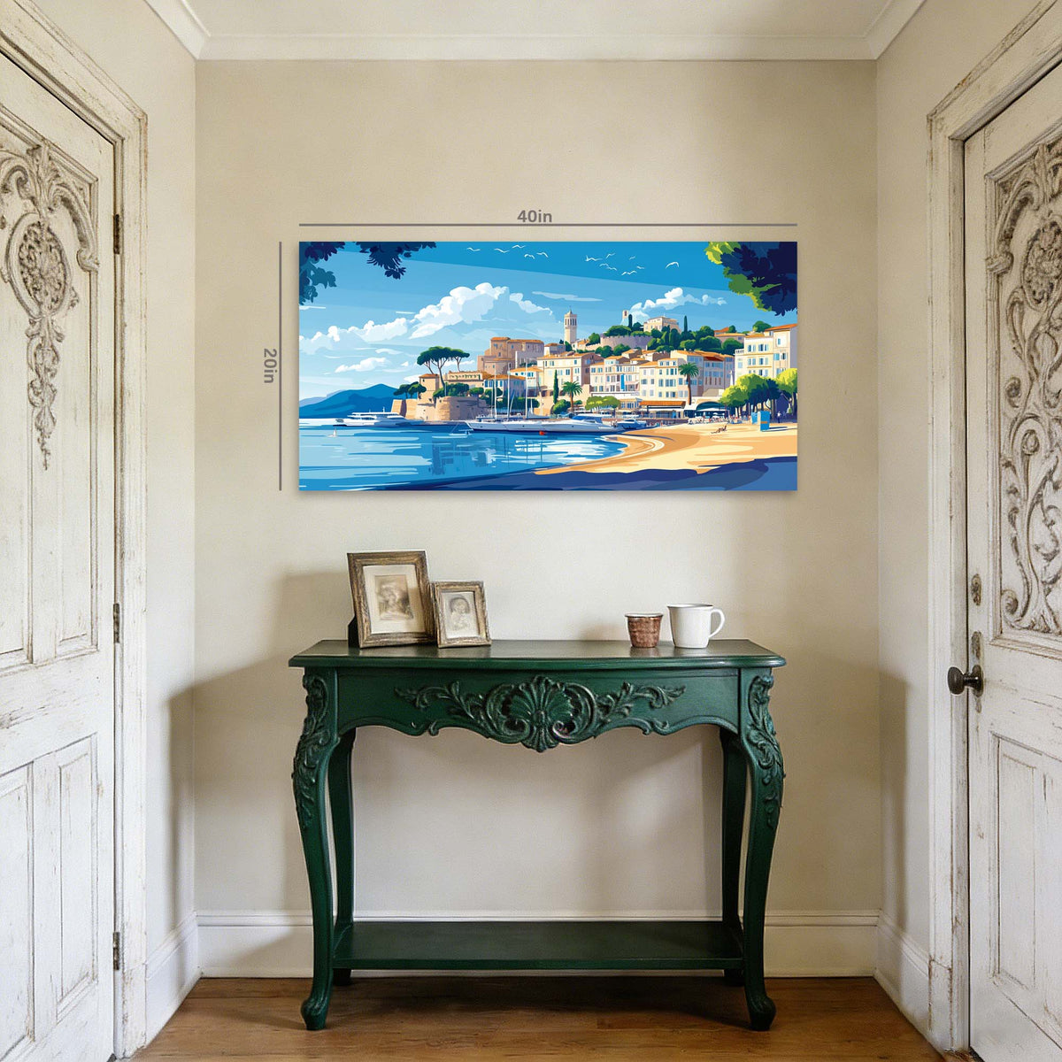 Gold Coastal Nature Wall Art for Living Room Canvas Painting Prints Artwork Family Bedroom Office Decor