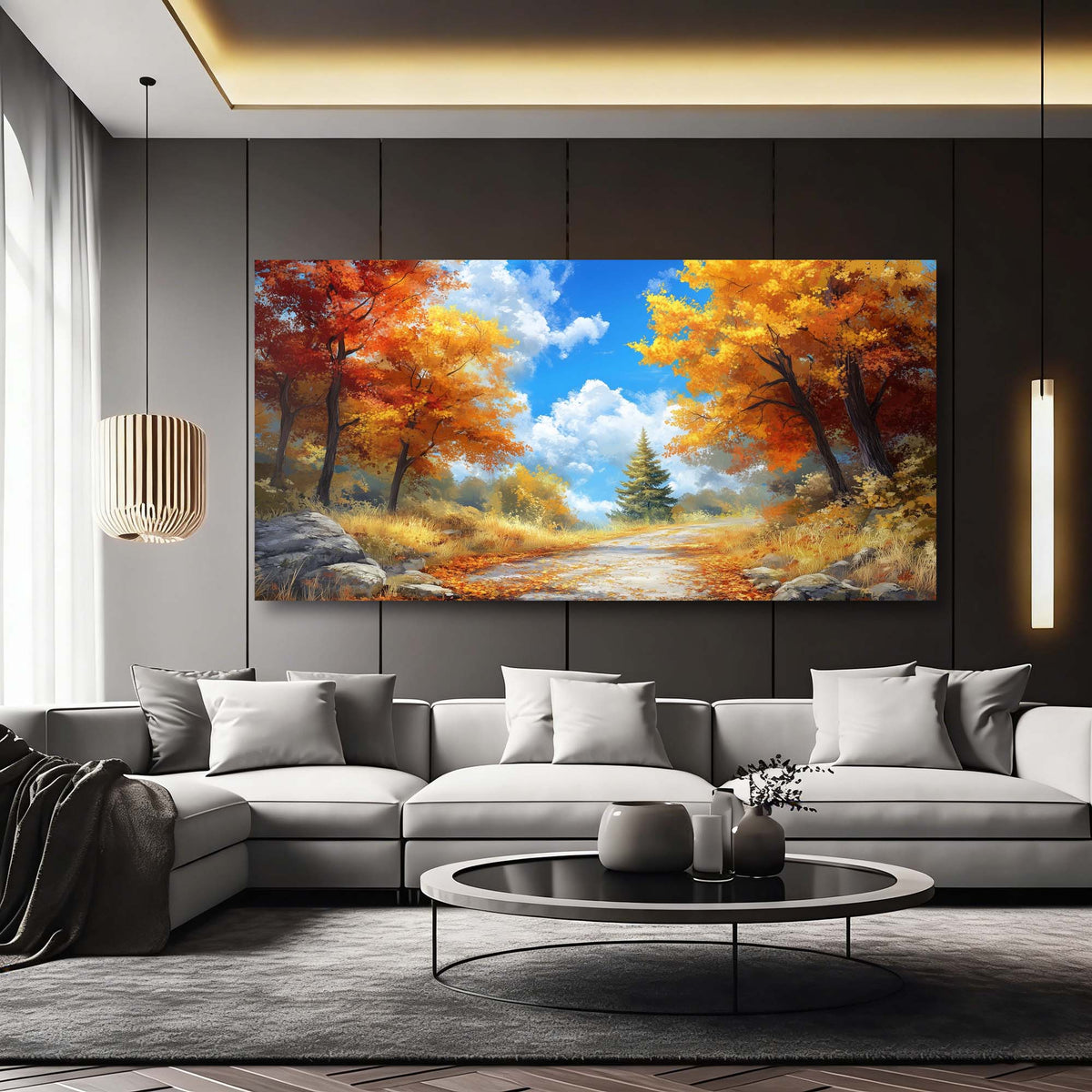 Blue Pretty Nature Wall Art for Living Room Canvas Painting Prints Artwork Family Bedroom Office Decor
