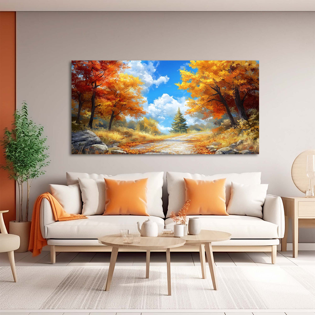 Blue Pretty Nature Wall Art for Living Room Canvas Painting Prints Artwork Family Bedroom Office Decor