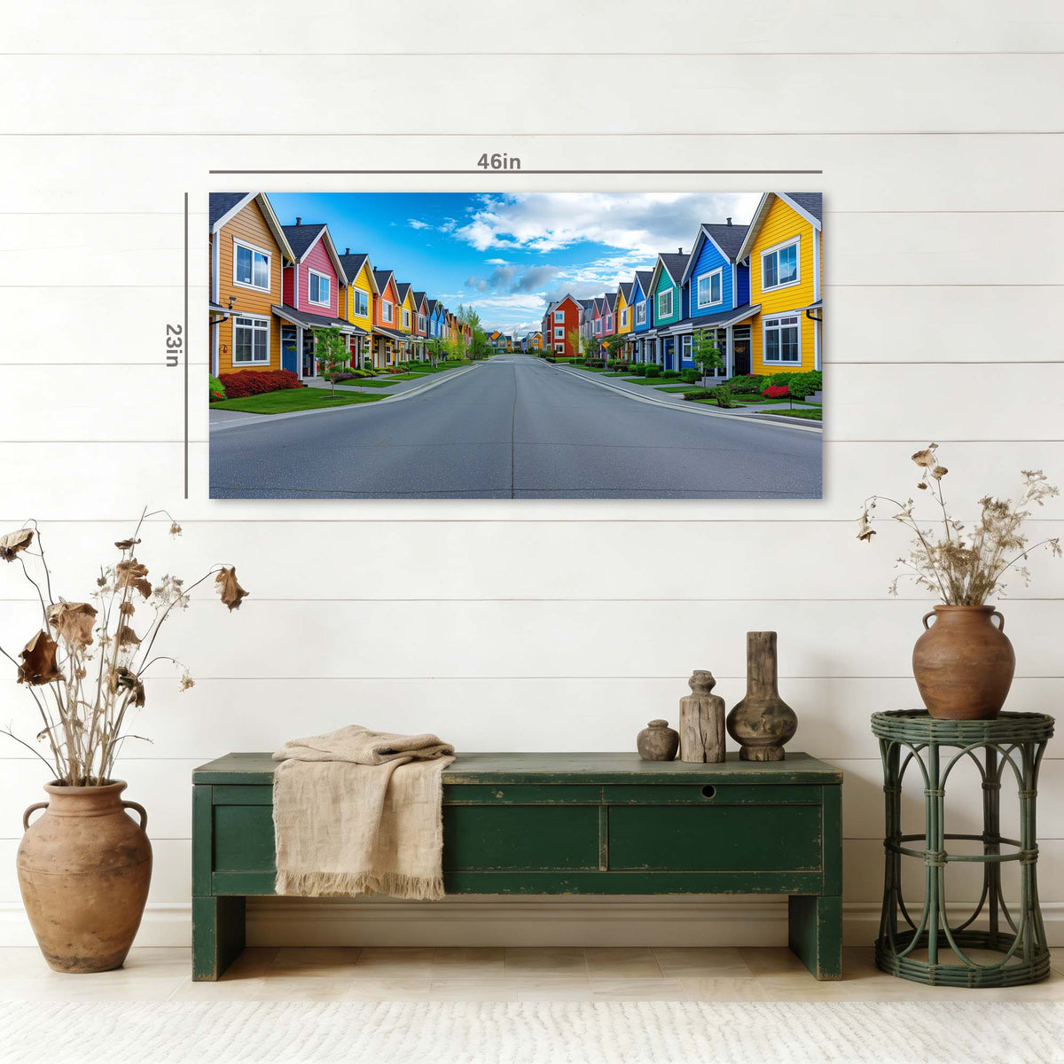 Yellow Pretty Fairytale Wall Art for Living Room Canvas Painting Prints Artwork Family Bedroom Office Decor