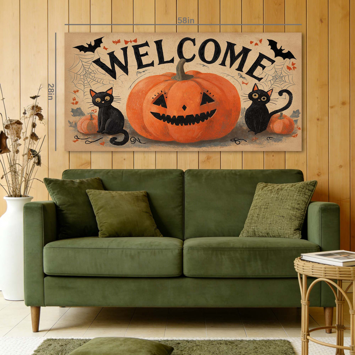 Black Vintage Horror Wall Art Canvas Painting Prints Artwor Office Bedroom Living Room Decor
