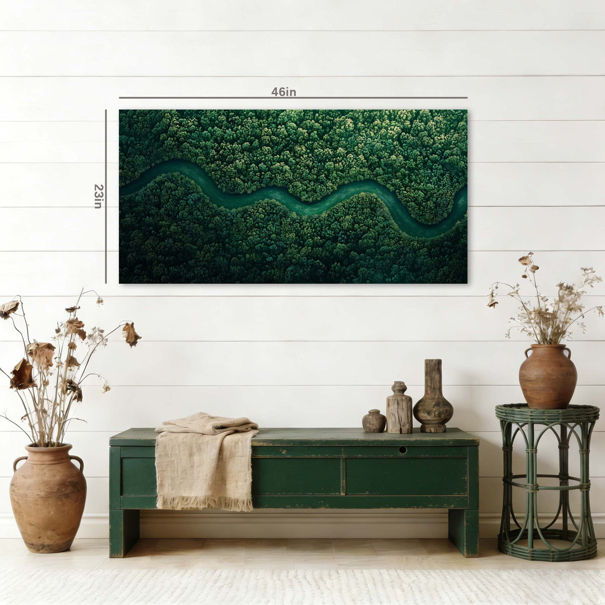 Green Nature Wall Art for Living Room Canvas Painting Prints Art Deco Artwork Office Bedroom Decor