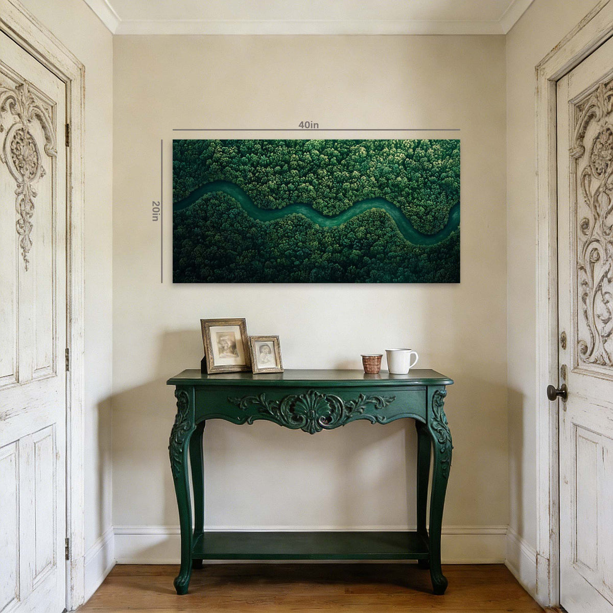Green Nature Wall Art for Living Room Canvas Painting Prints Art Deco Artwork Office Bedroom Decor