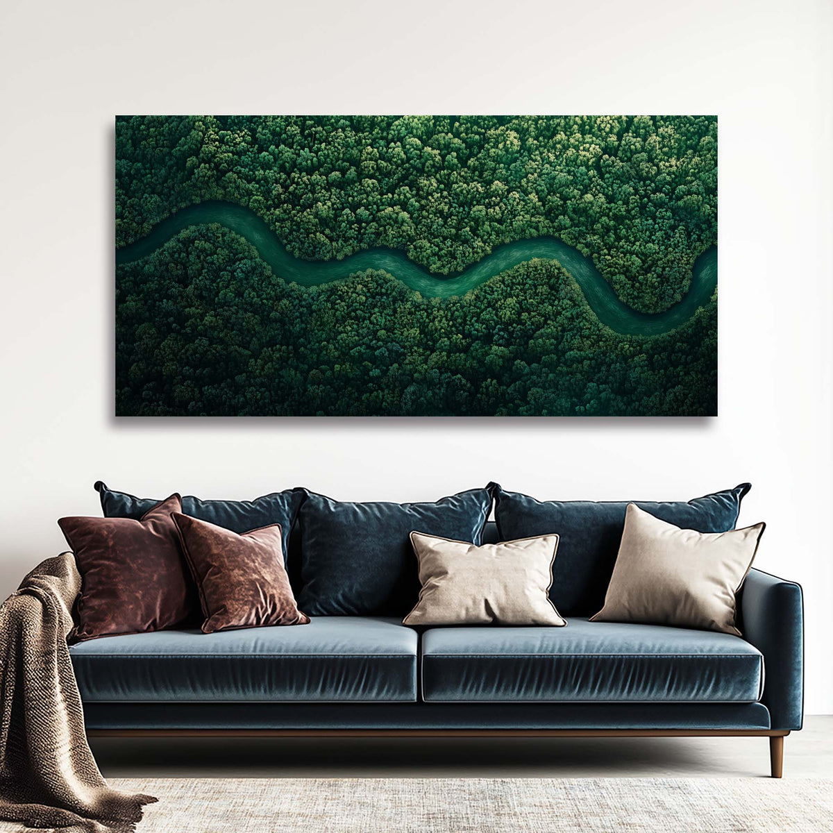 Green Nature Wall Art for Living Room Canvas Painting Prints Art Deco Artwork Office Bedroom Decor
