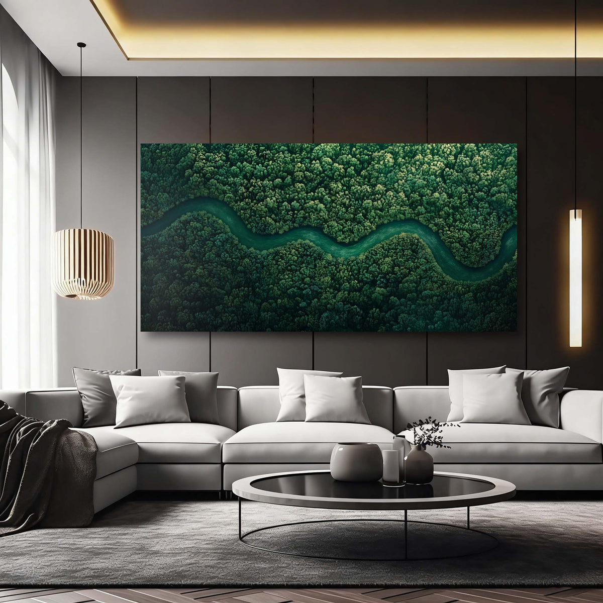Green Nature Wall Art for Living Room Canvas Painting Prints Art Deco Artwork Office Bedroom Decor