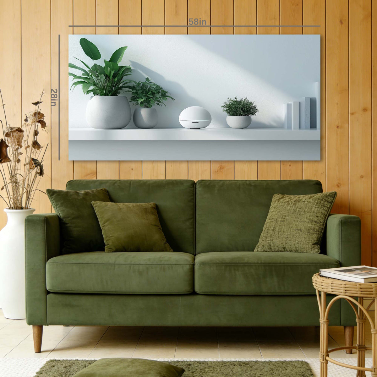 Green Wildlife Nature Canvas Wall Art for Living Room Prints Artwork Bedroom Office Decor