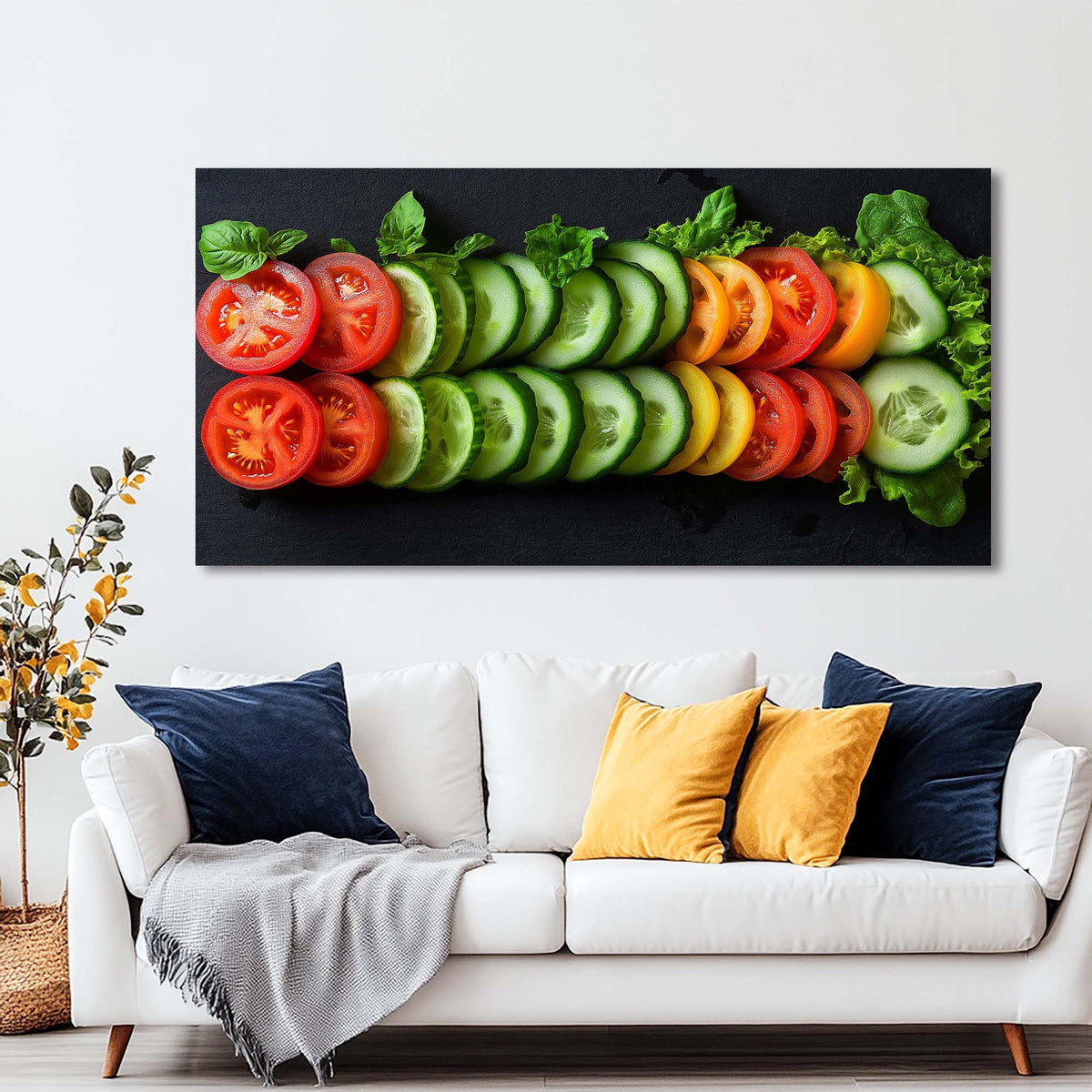 Orange Nature Wall Art for Living Room Canvas Painting Prints Art Deco Artwork Office Bedroom Decor