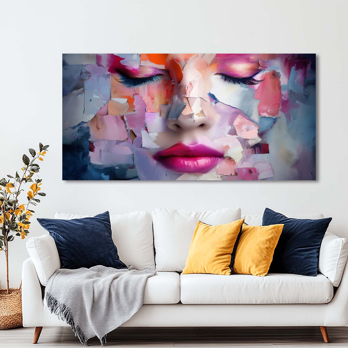 White Abstract Abstract Wall Art Art Deco Painting Prints Canvas Artwork Living Room Family Bedroom Office Decor