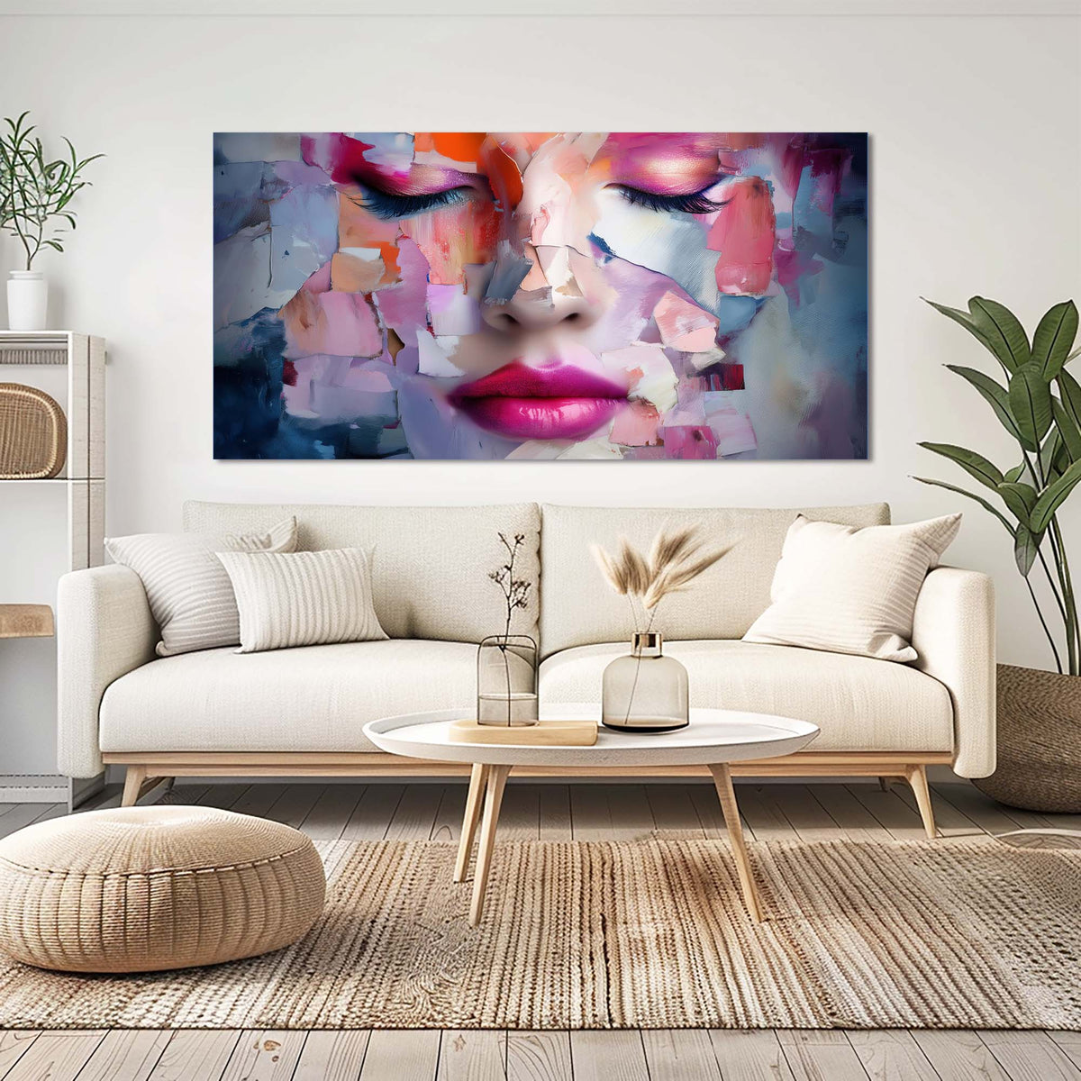 White Abstract Abstract Wall Art Art Deco Painting Prints Canvas Artwork Living Room Family Bedroom Office Decor