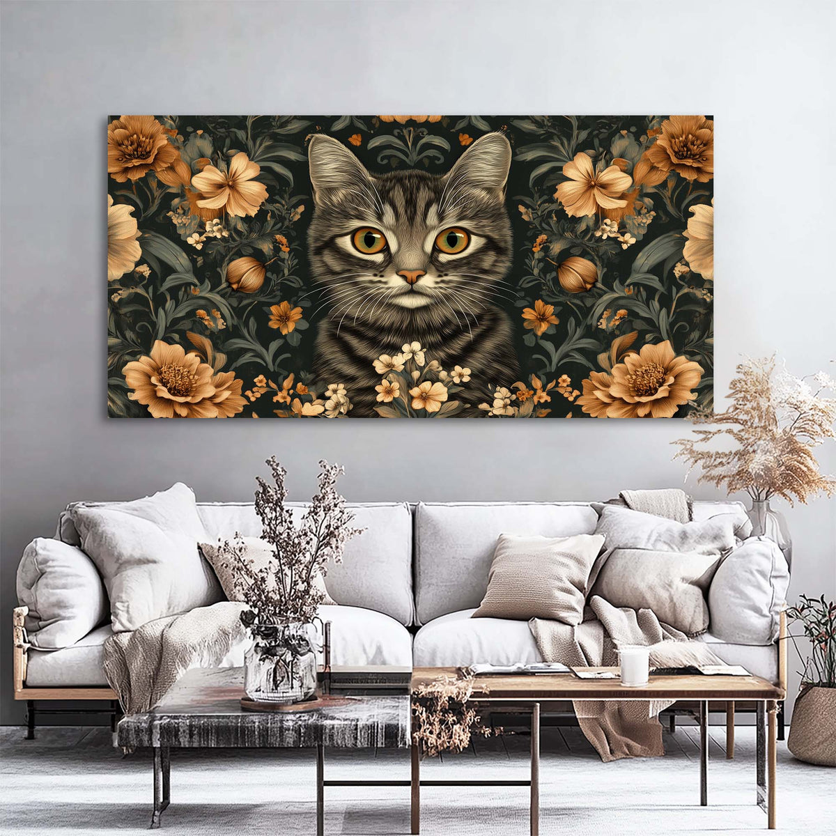 Red Floral Floral Wall Art Art Deco Painting Prints Canvas Artwork Living Room Family Bedroom Office Decor
